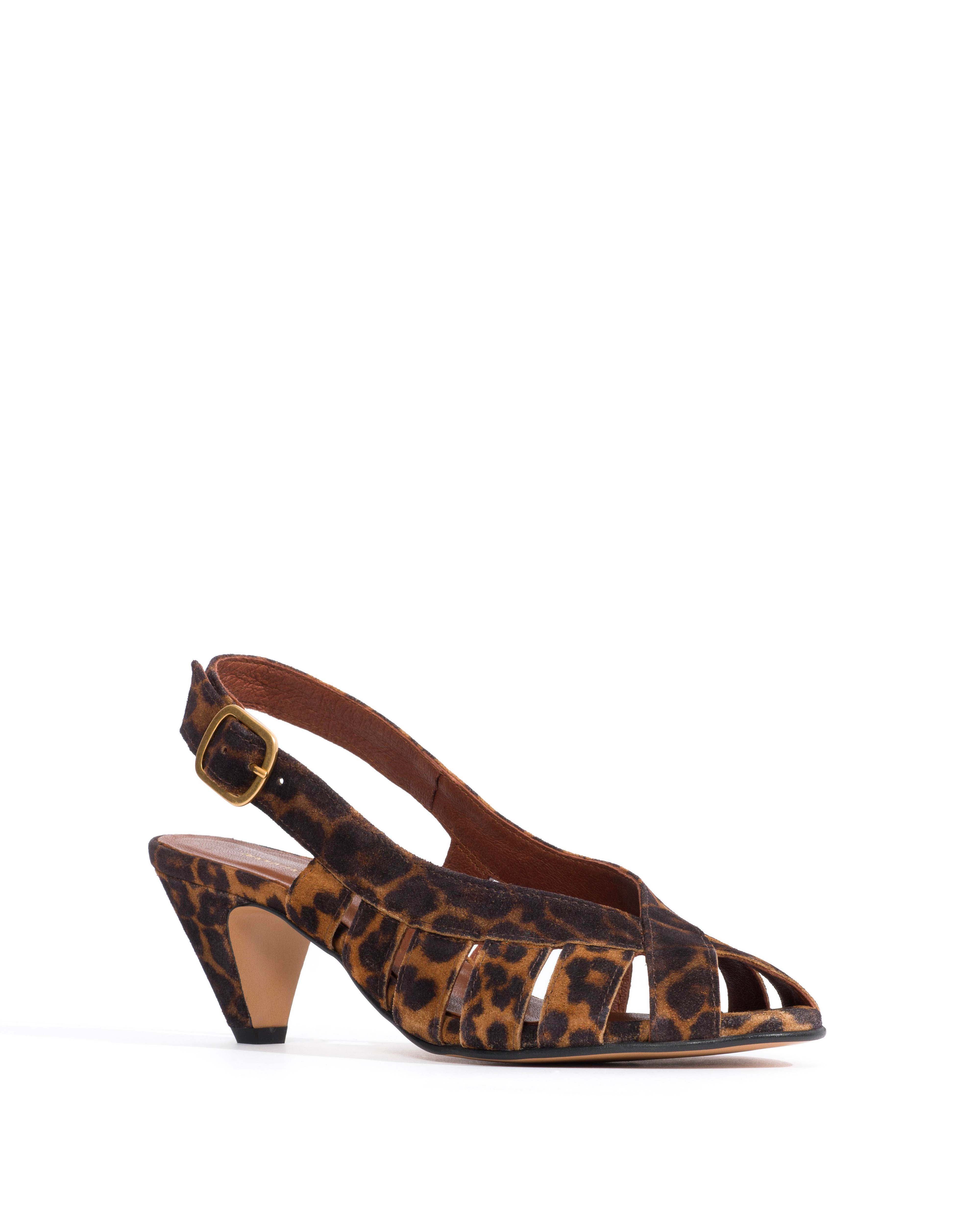 Sophie 50 stiletto Calf suede print Leopard