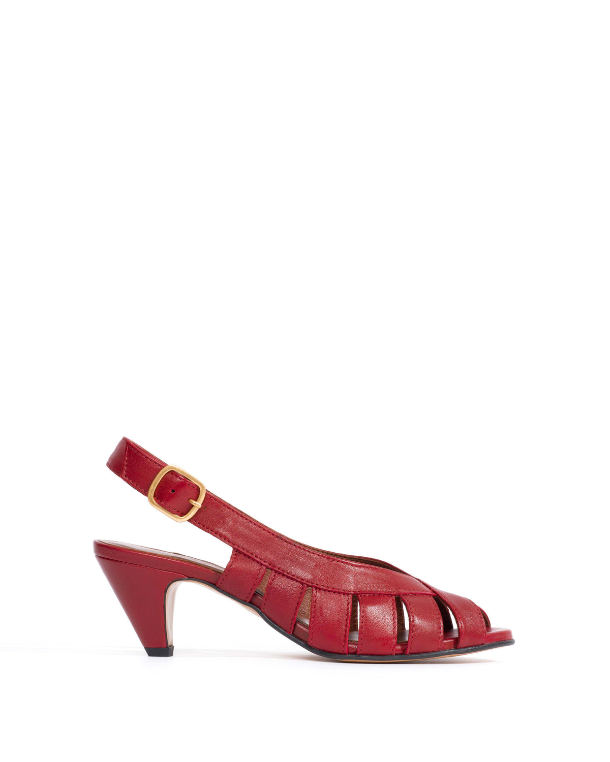 Sophie 50 stiletto Shiny lamb Pomegranate