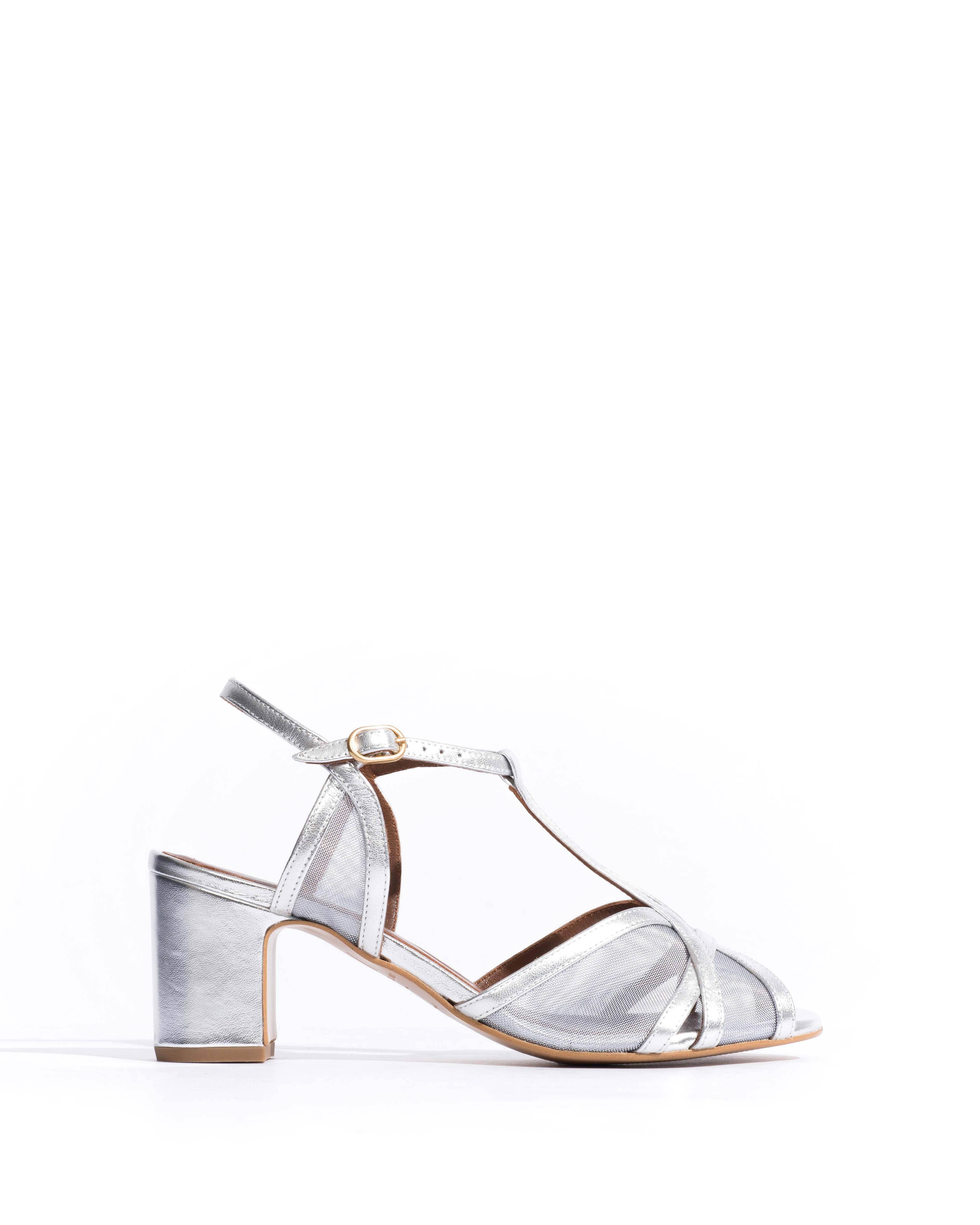 Therese 55 mesh Metallic goat & mesh Silver