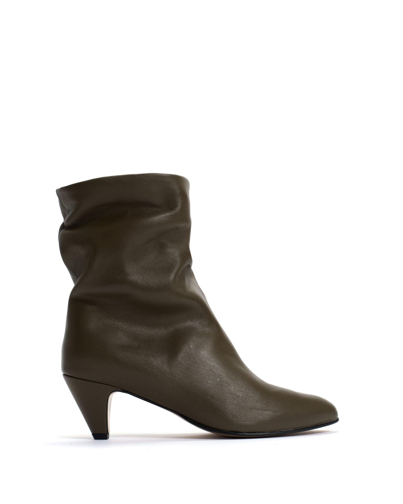 Vully 50 Stiletto Soft calf Olive green - Anonymous Copenhagen