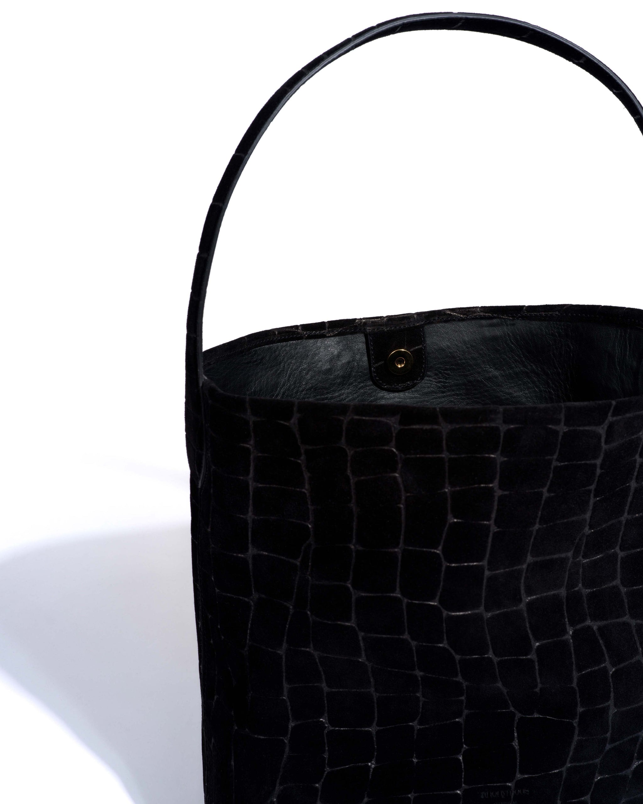 Versa everyday bag Croco calf suede Black - Anonymous Copenhagen Bags