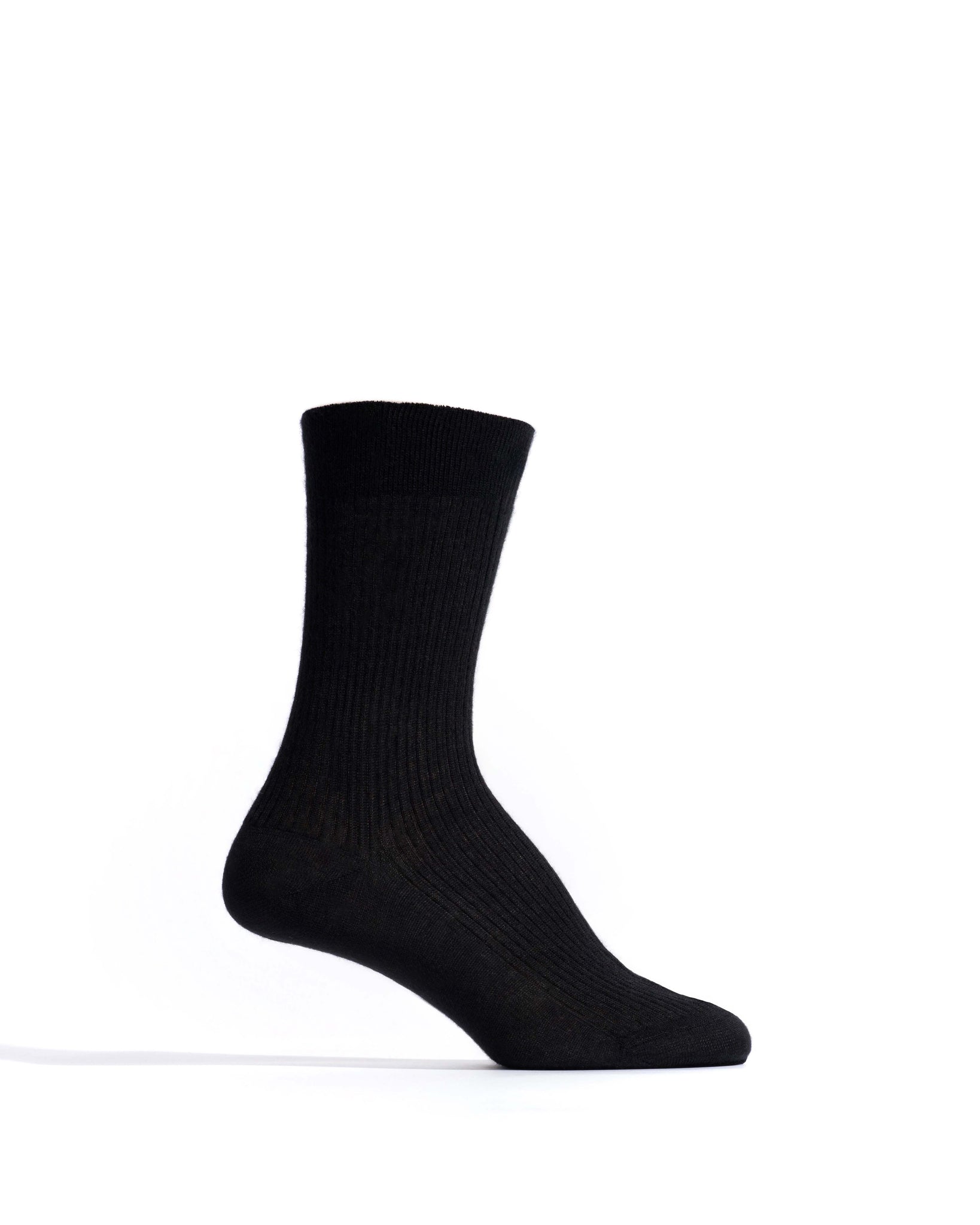 Ines silk cashmere socks 30% silk 70% cashmere Black