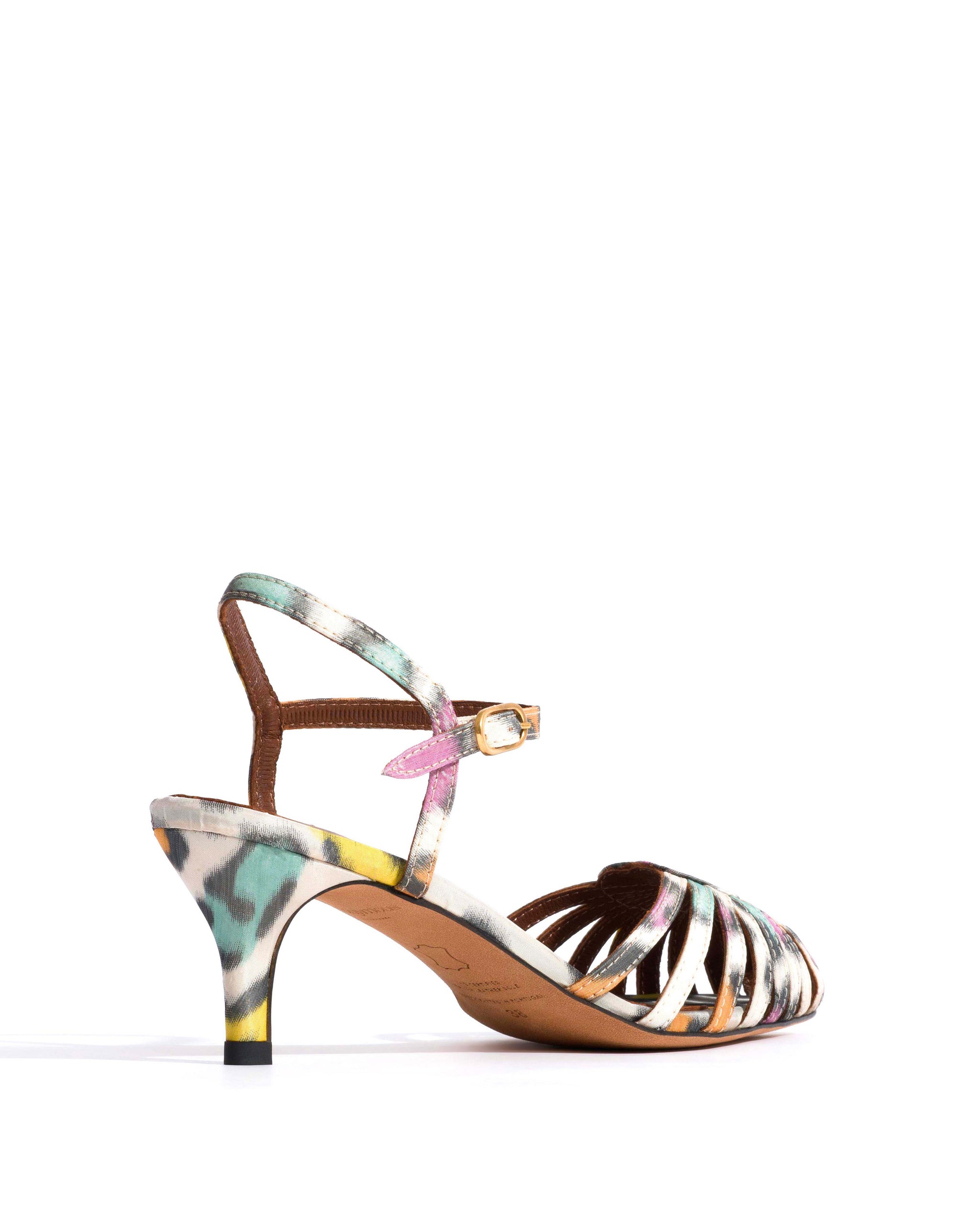 Keesha 55 Satin print Multicolor leopard - Anonymous Copenhagen Heels