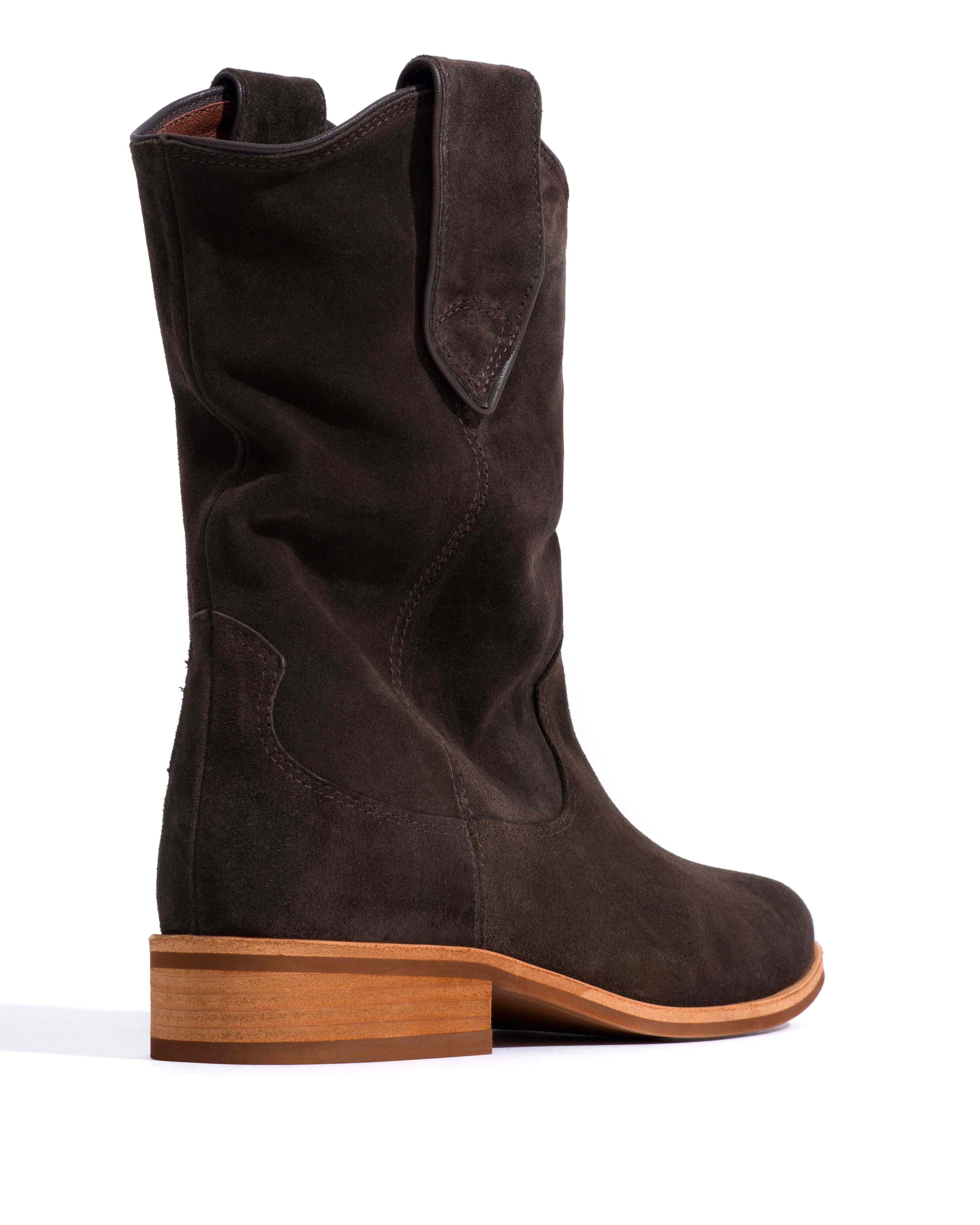 Claudia Calf suede Espresso brown
