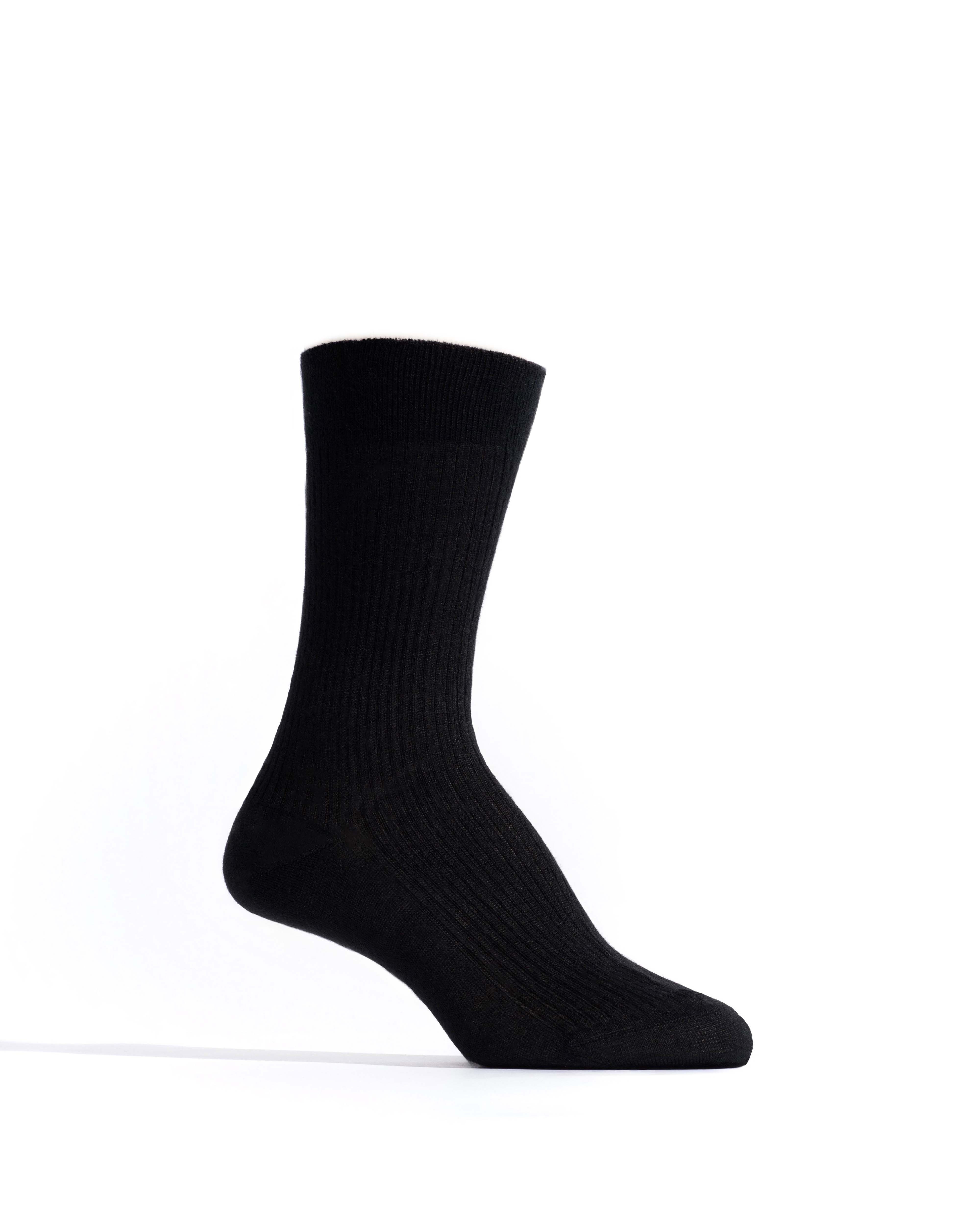 Ines silk cashmere socks 30% silk 70% cashmere Black