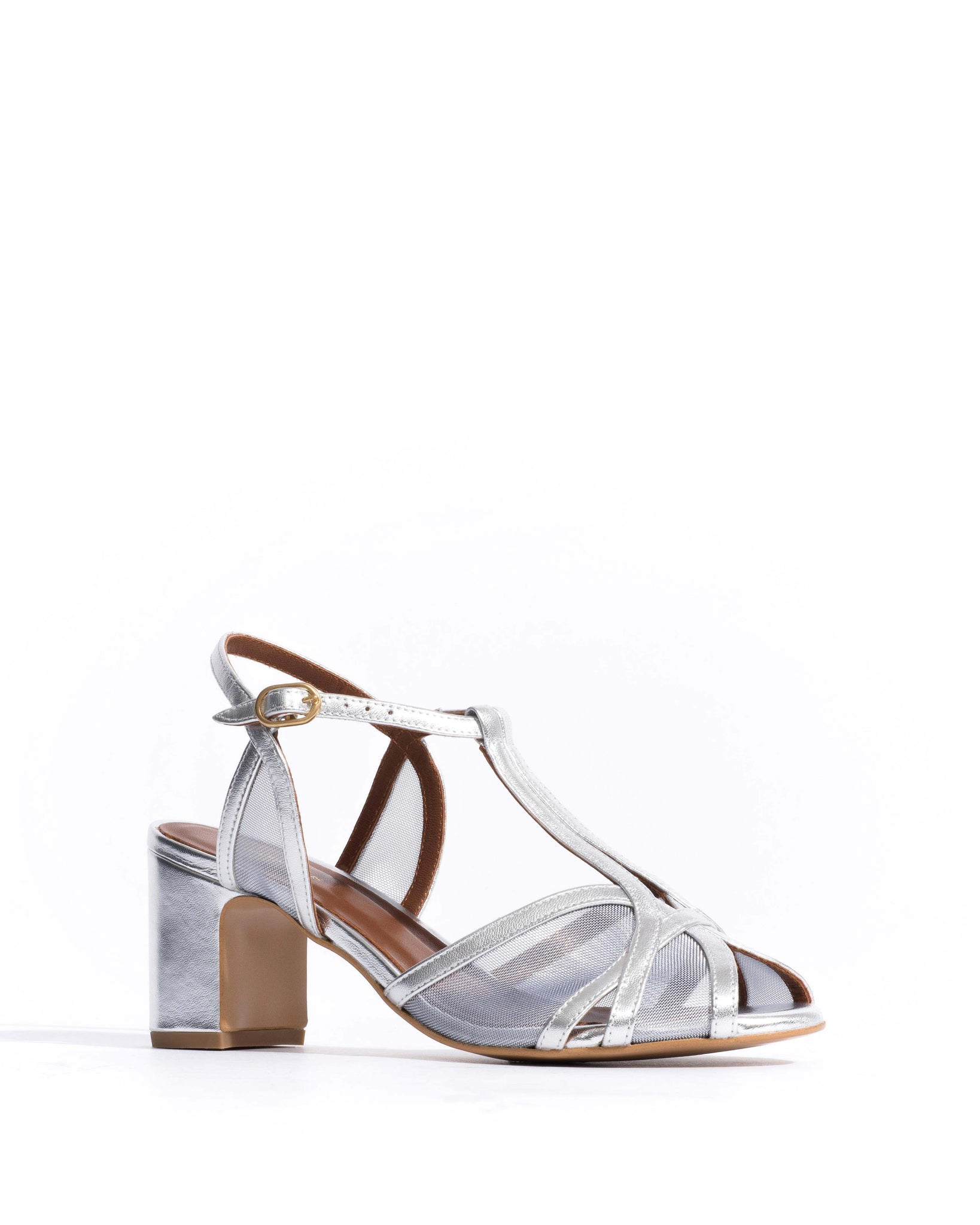 Therese 55 mesh Metallic goat & mesh Silver