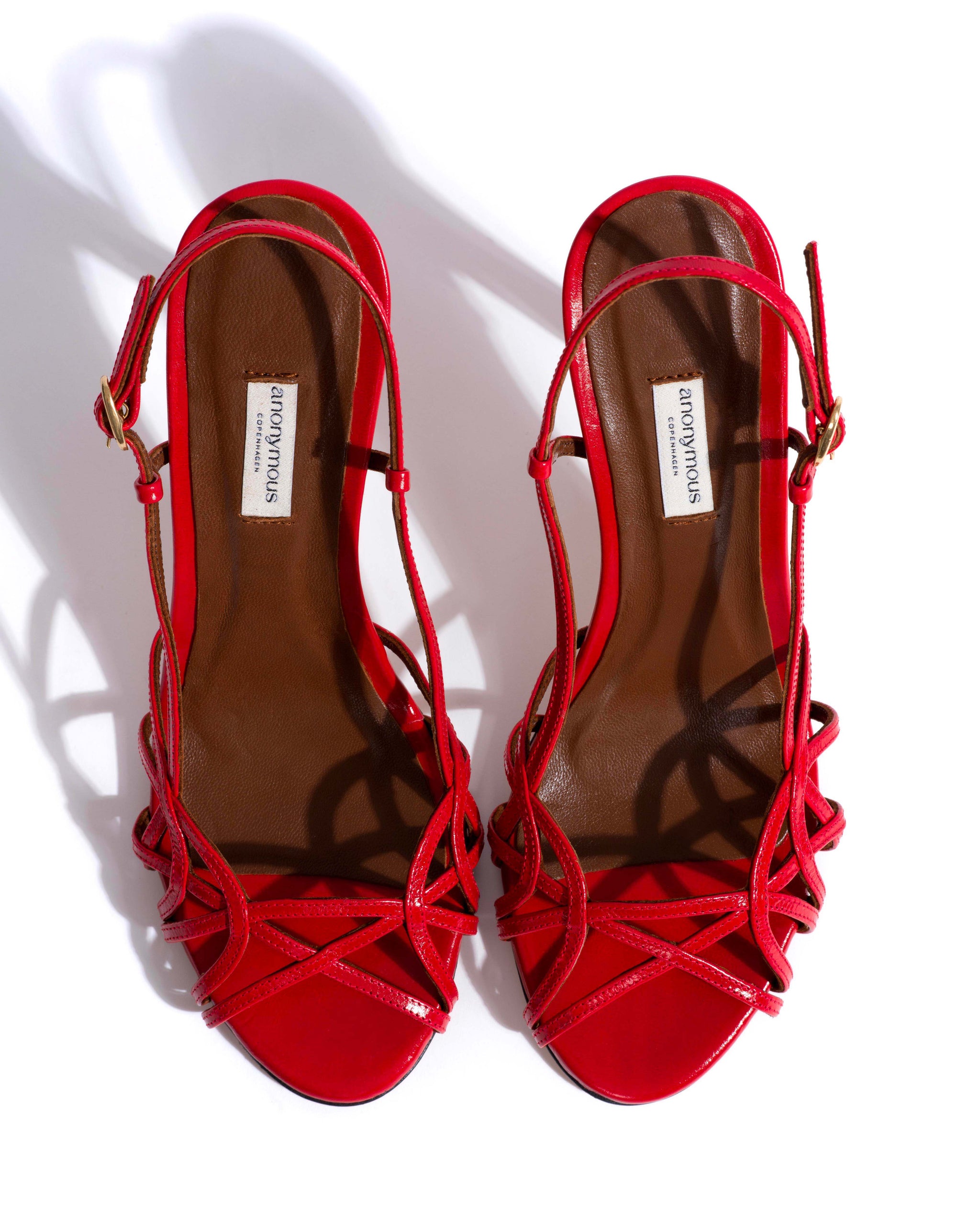 Scarlett 100 Crinkled polished goat Scarlet - Anonymous Copenhagen Heels