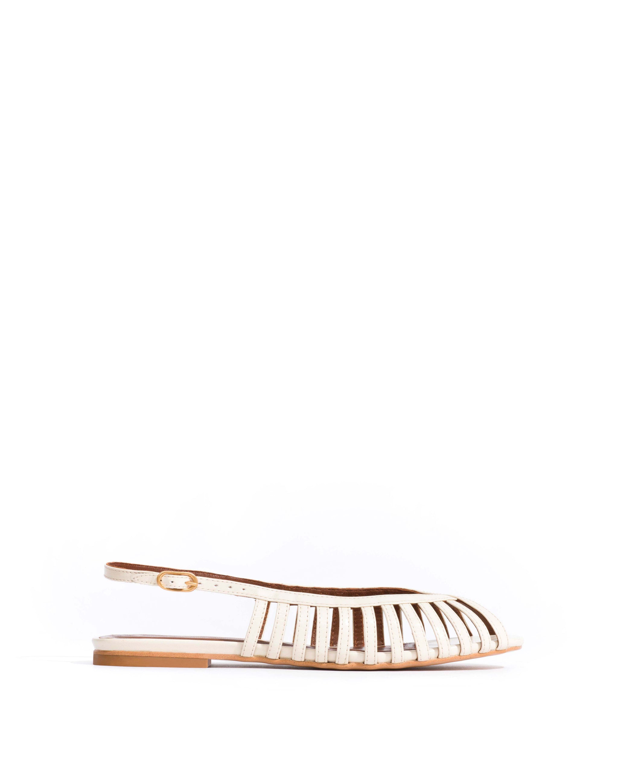 Carminho 10 Crinkled polished goat White sand - Anonymous Copenhagen Flat sandals