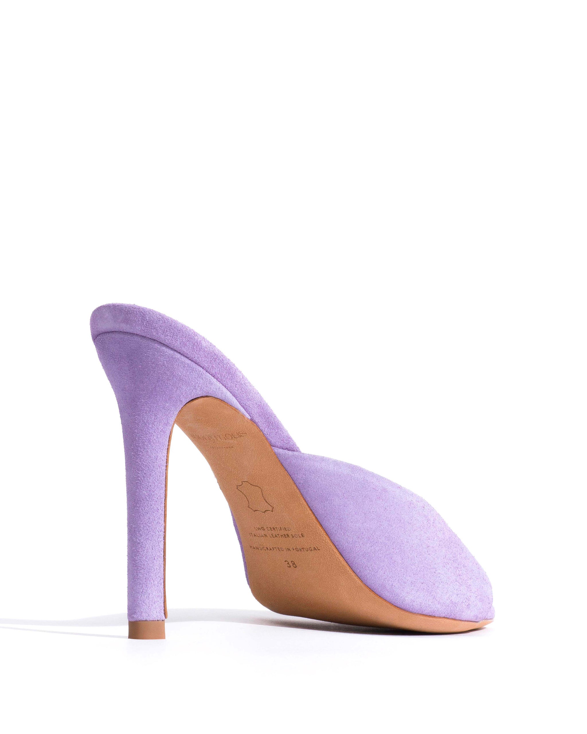 Mazy 100 Calf suede Lavender ice - Anonymous Copenhagen Heels