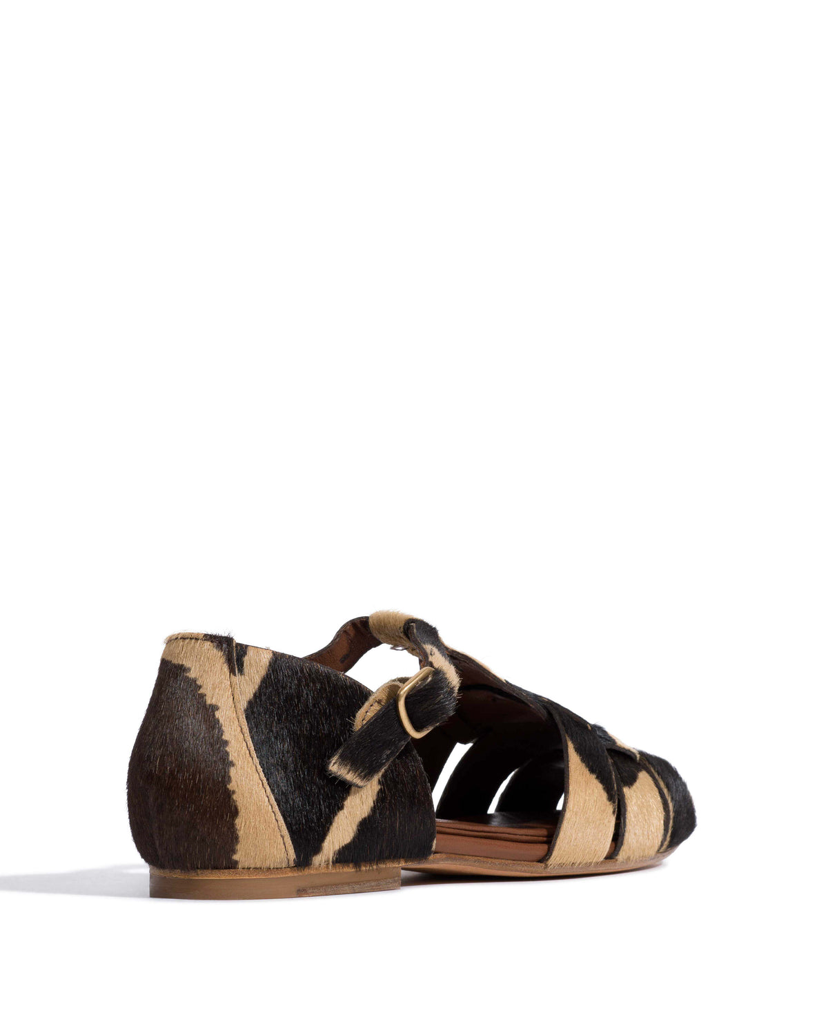 Lain flats Calf hair Tapir