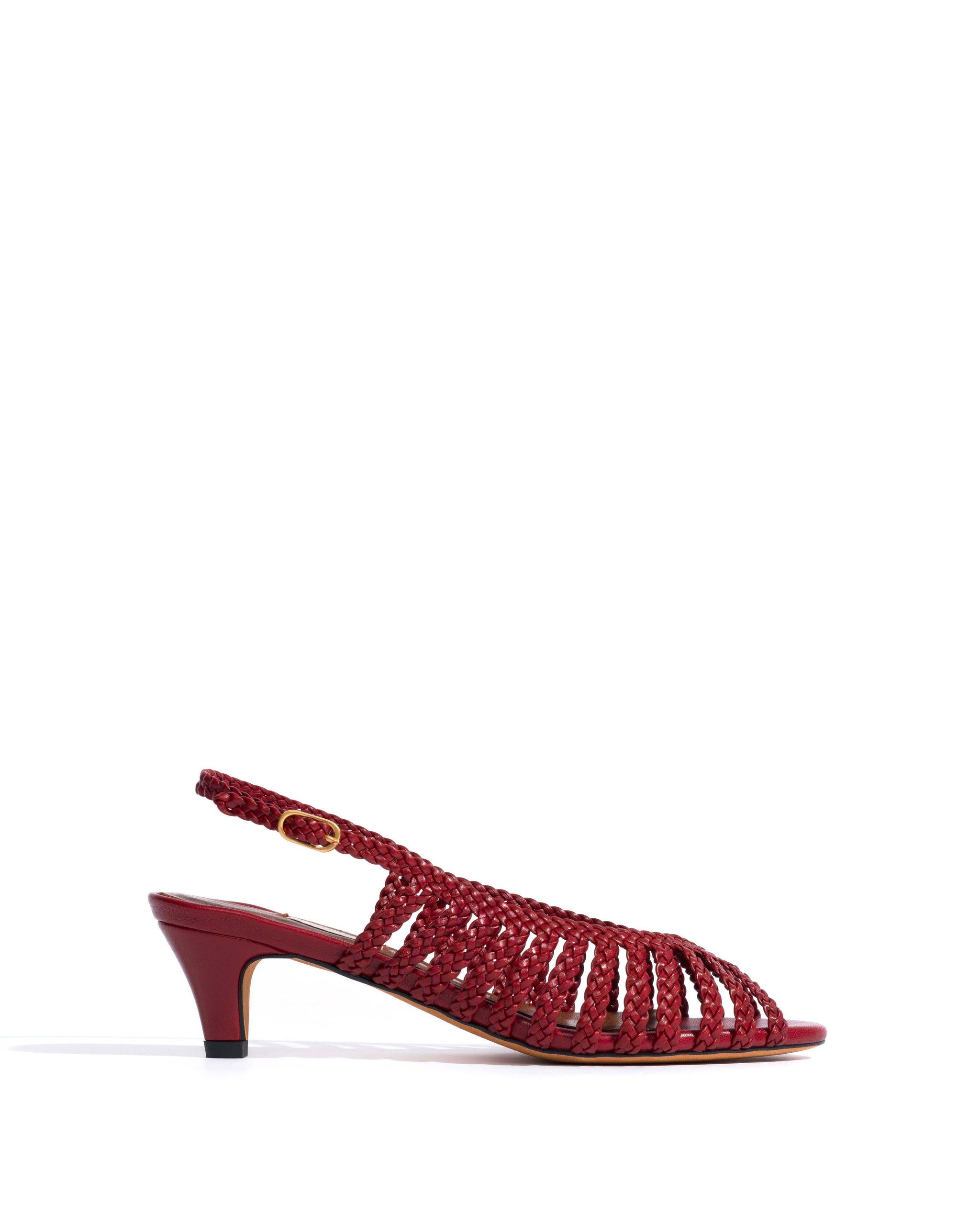Carminho 40 stiletto hand-braided Hand-braided leather Pomegranate - Anonymous Copenhagen Heels