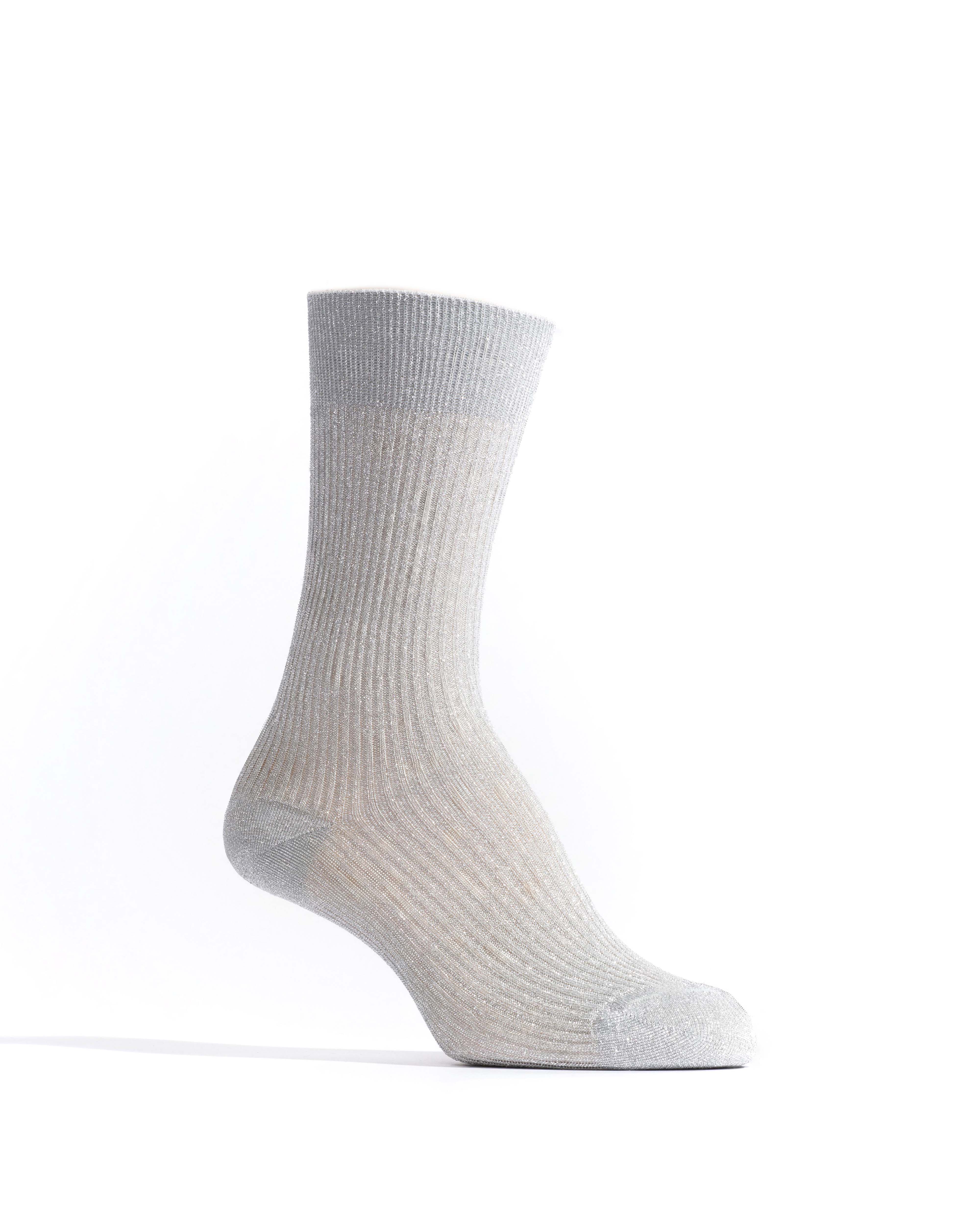 Noa glitter socks 52% nylon 48% polyester Silver