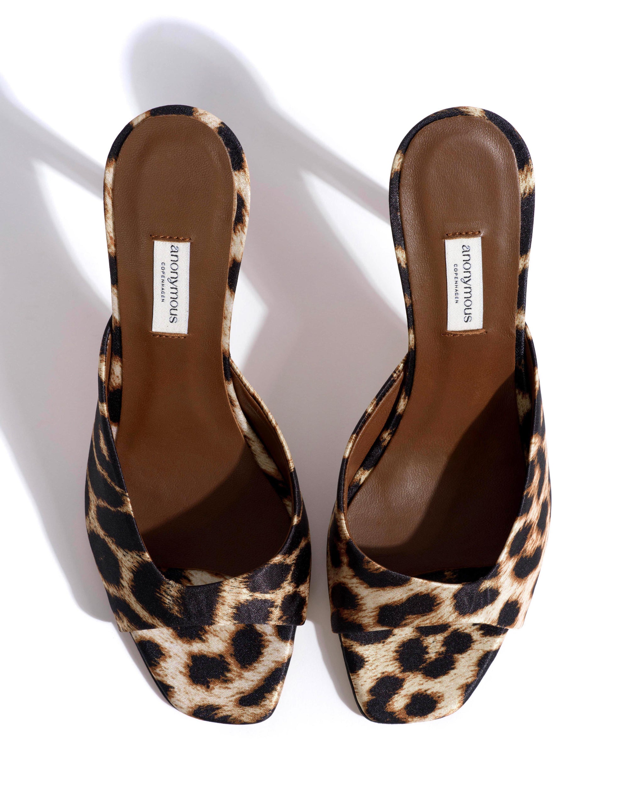 Mazy 100 Satin print Leopard - Anonymous Copenhagen Heels
