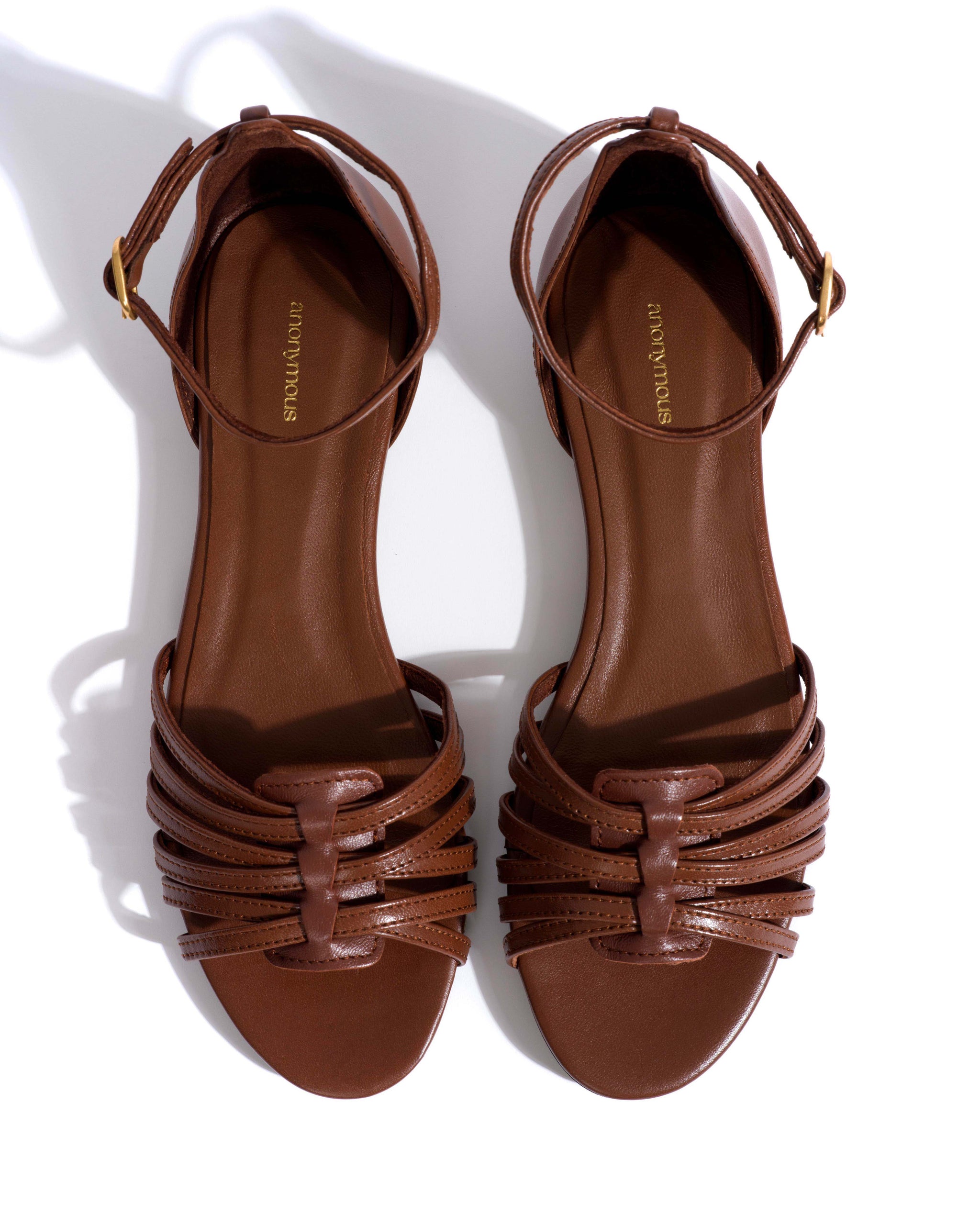 Mareike 10 Shiny lamb Chocolate - Anonymous Copenhagen Flat sandals