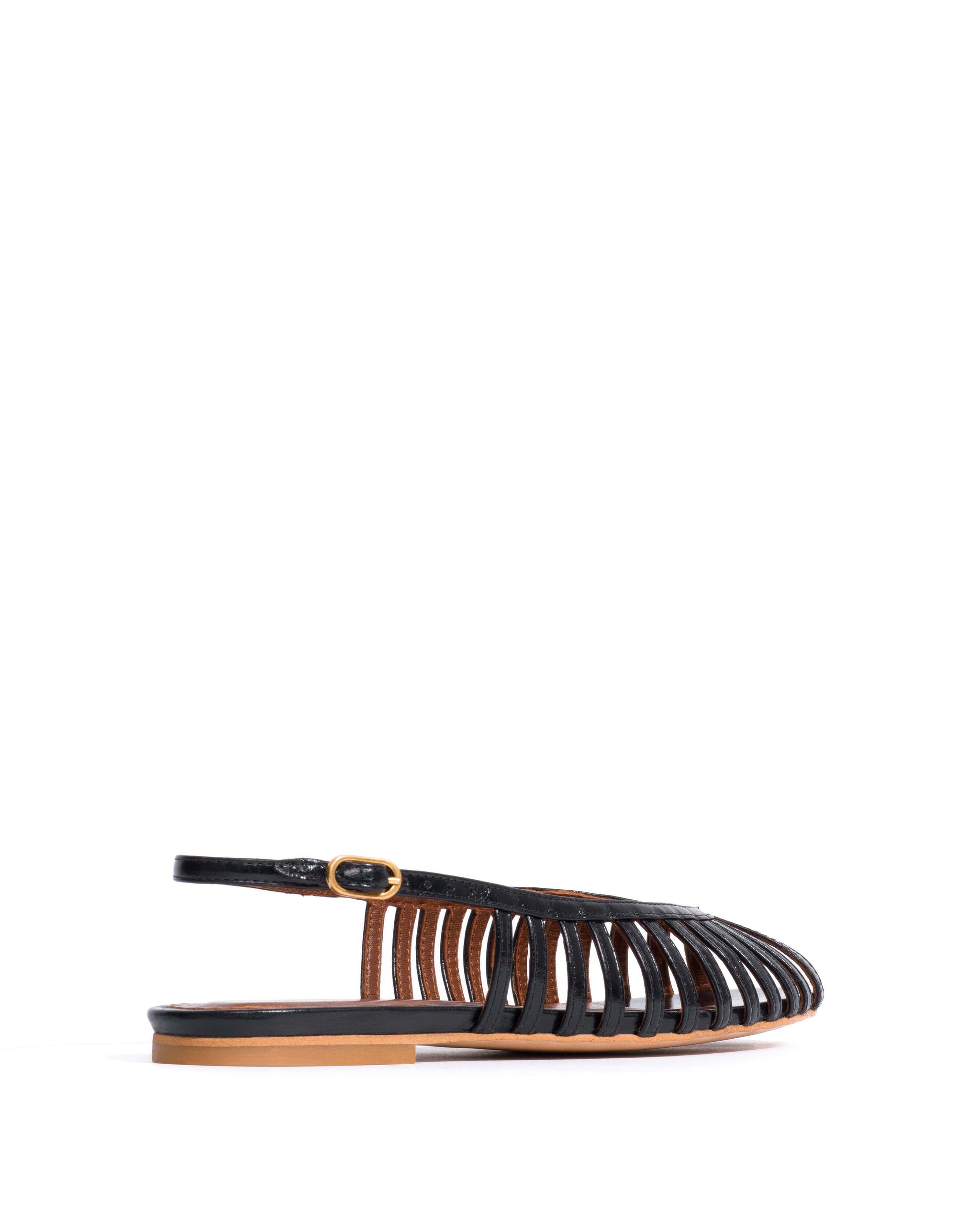 Carminho 10 Crinkled polished goat Black - Anonymous Copenhagen Flat sandals