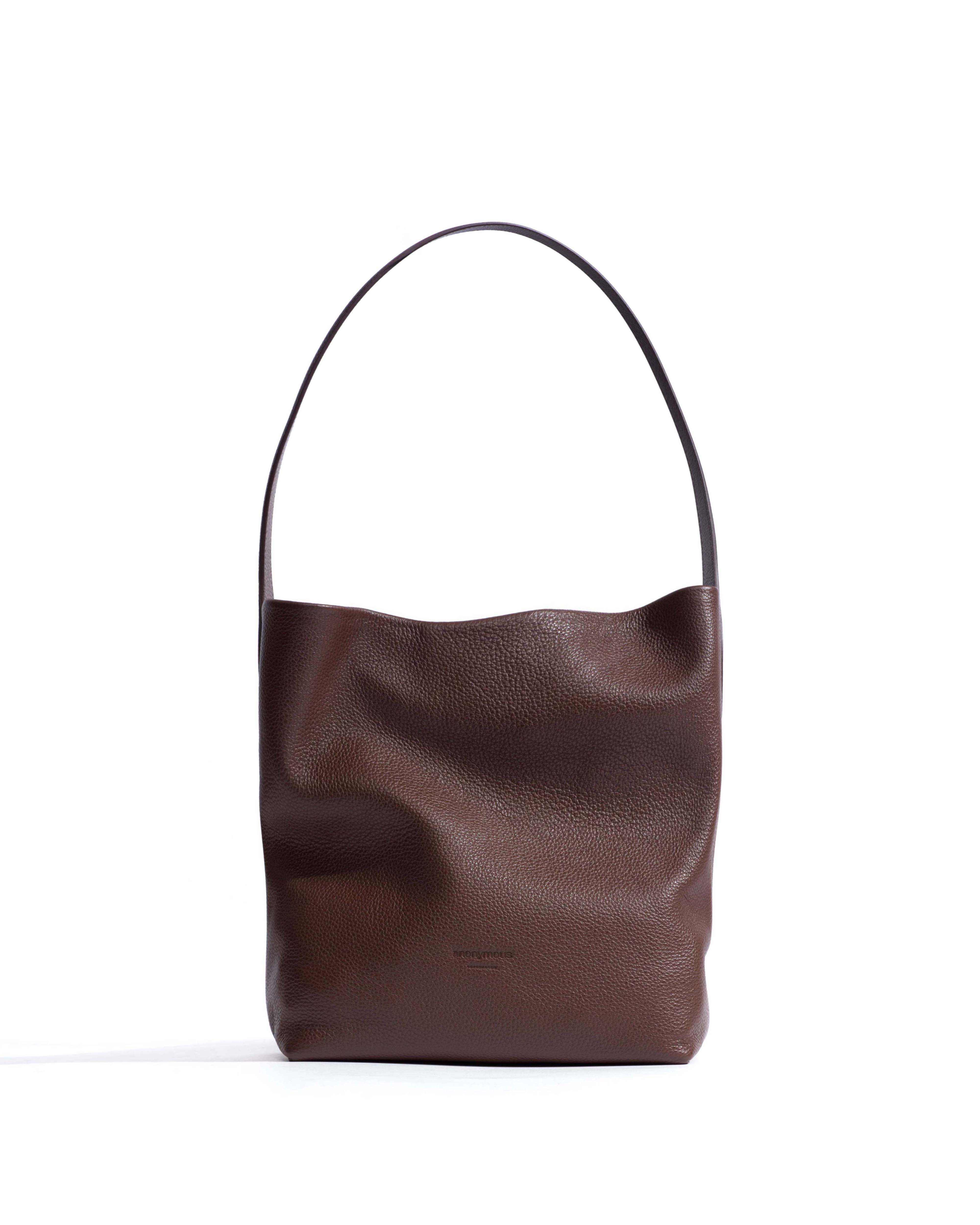 Versa slouchy petite bag Pebbled soft calf Chocolate