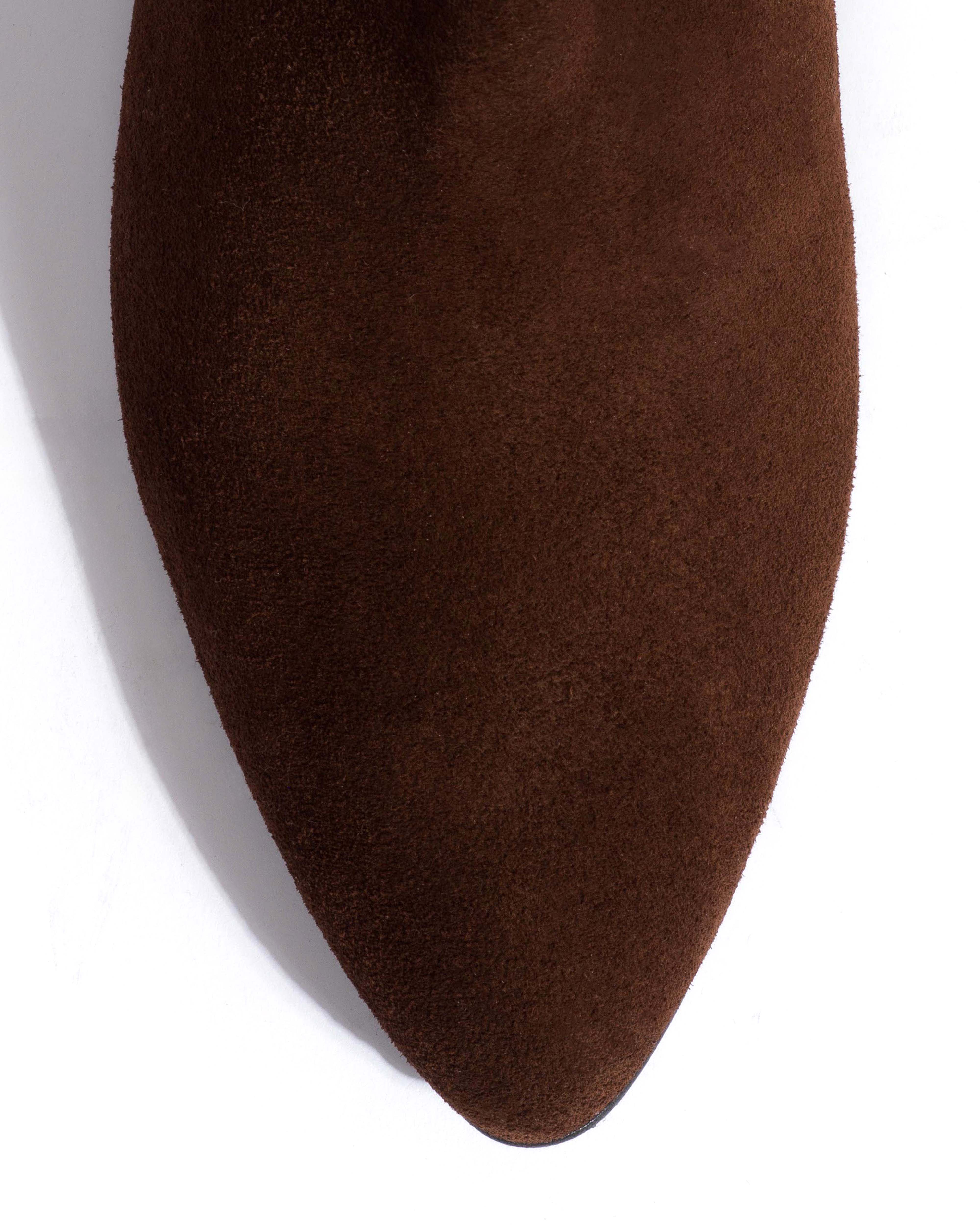 Jassi 20 Calf suede & sleek leather Chocolate