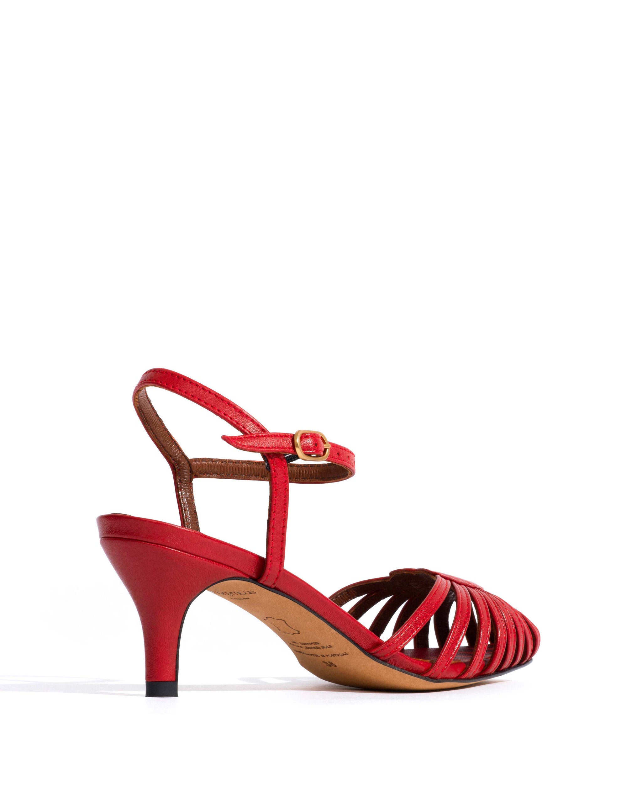 Keesha 55 Shiny lamb Ruby red - Anonymous Copenhagen Heels