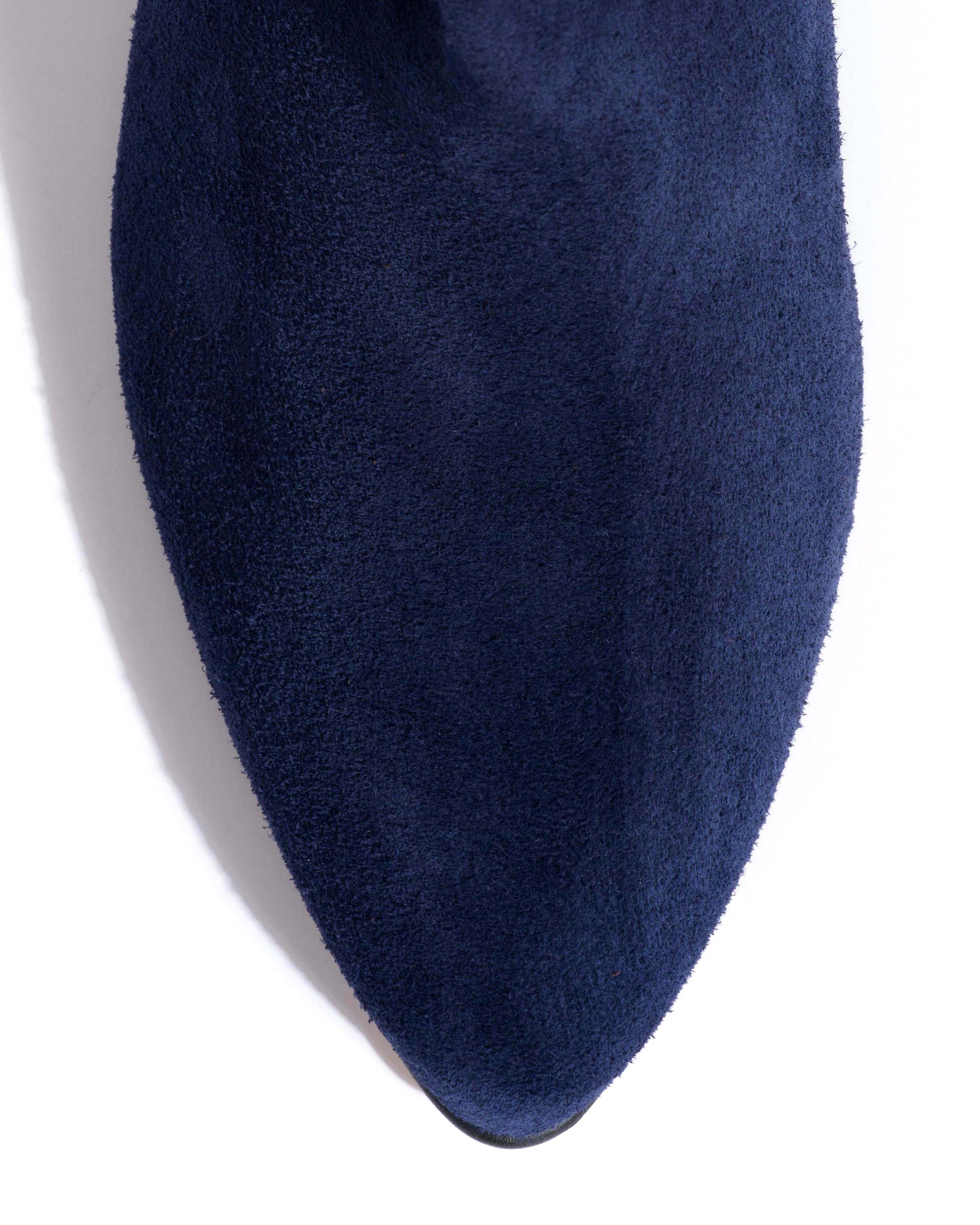 Vully 50 stiletto Calf suede Ink blue