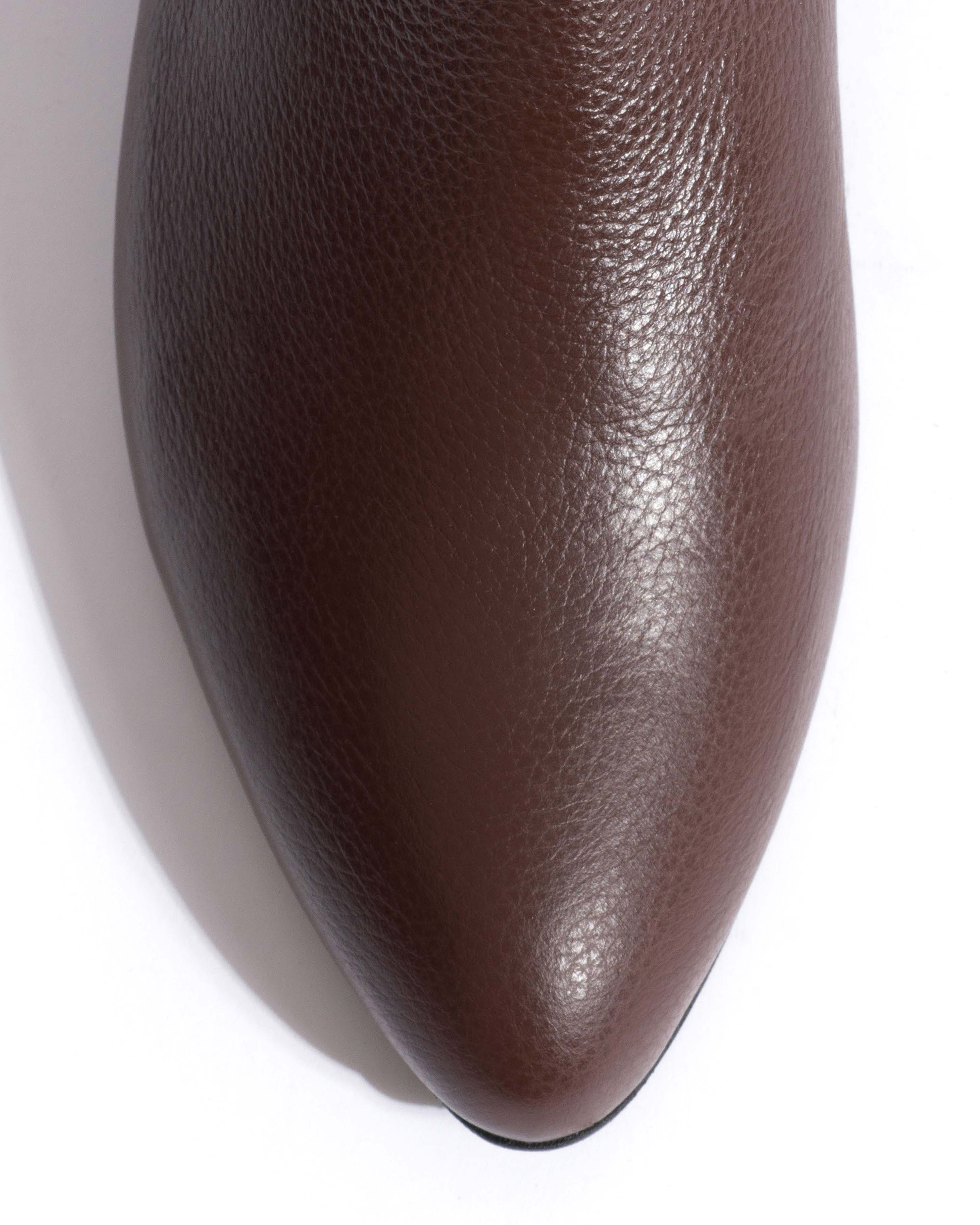 Jasmina 20 Pebbled soft calf & suede leather Chocolate