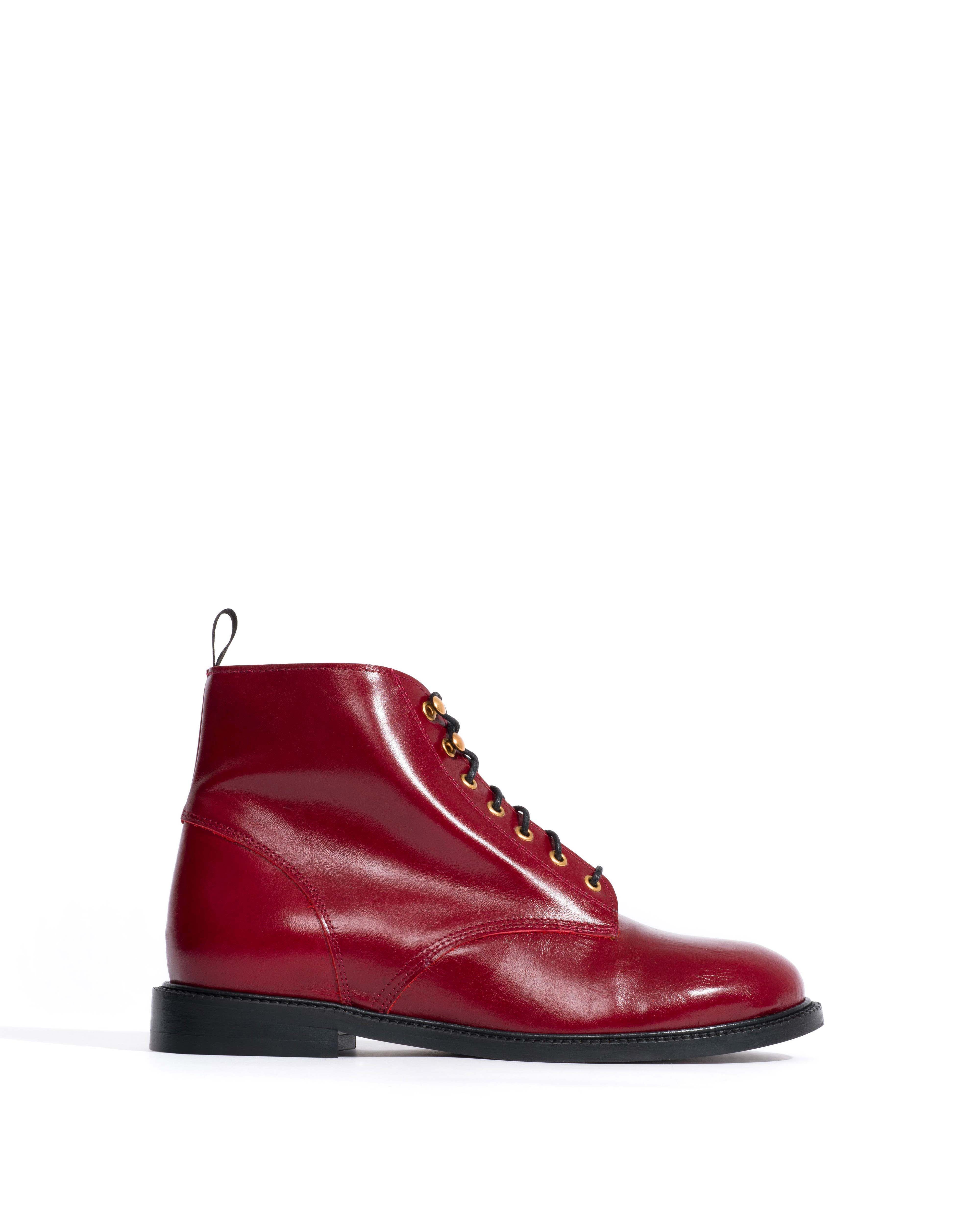 Valery Crinkled soft calf Pomegranate