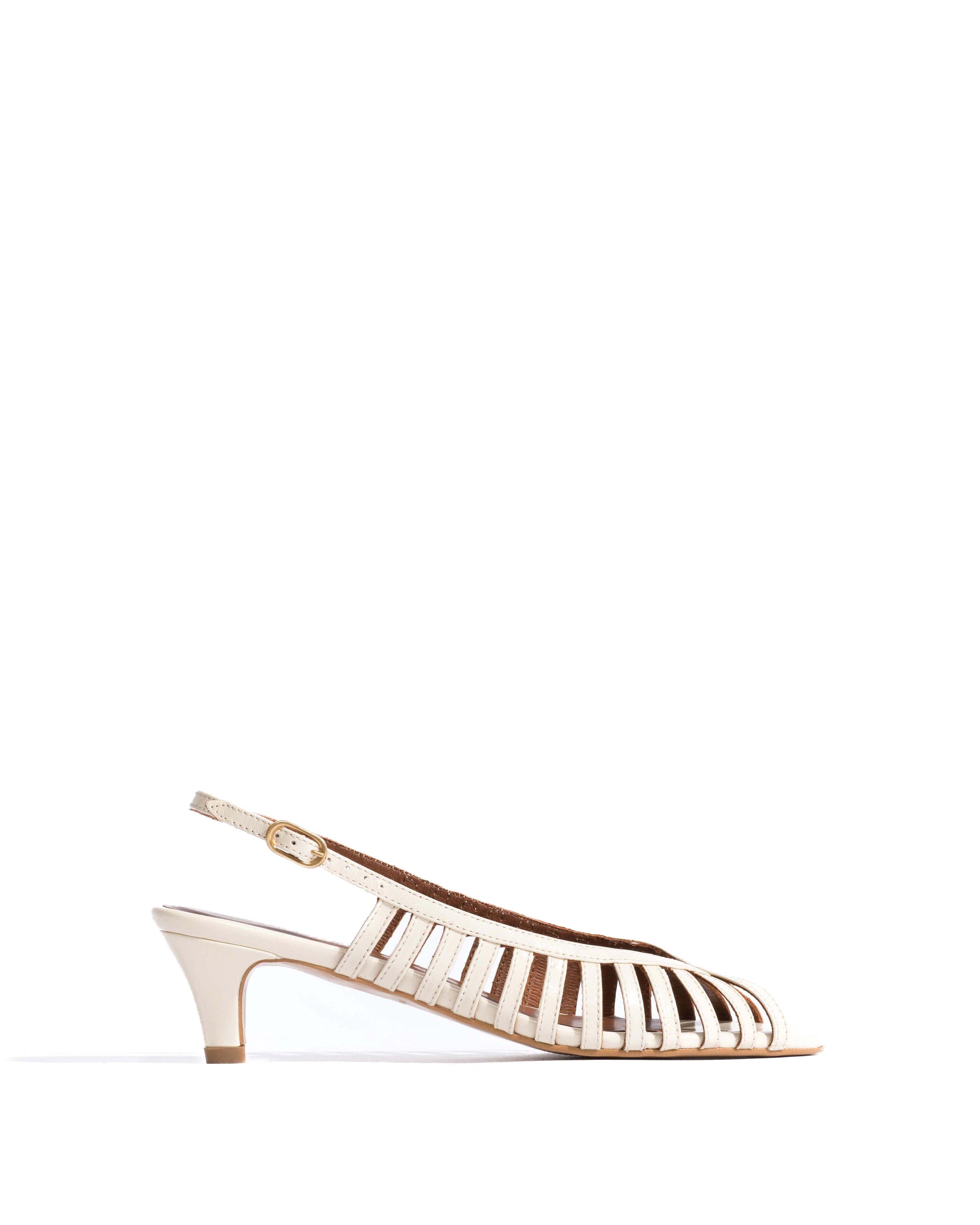 Carminho 40 stiletto Crinkled polished goat White sand - Anonymous Copenhagen Heels