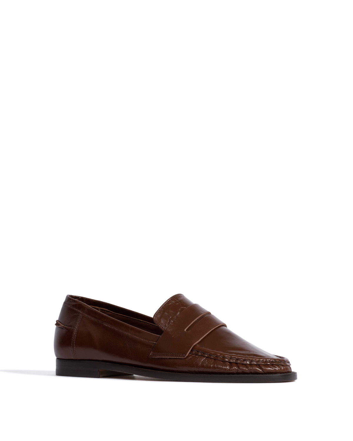 Jesha Crinkled polished goat Caramel brown