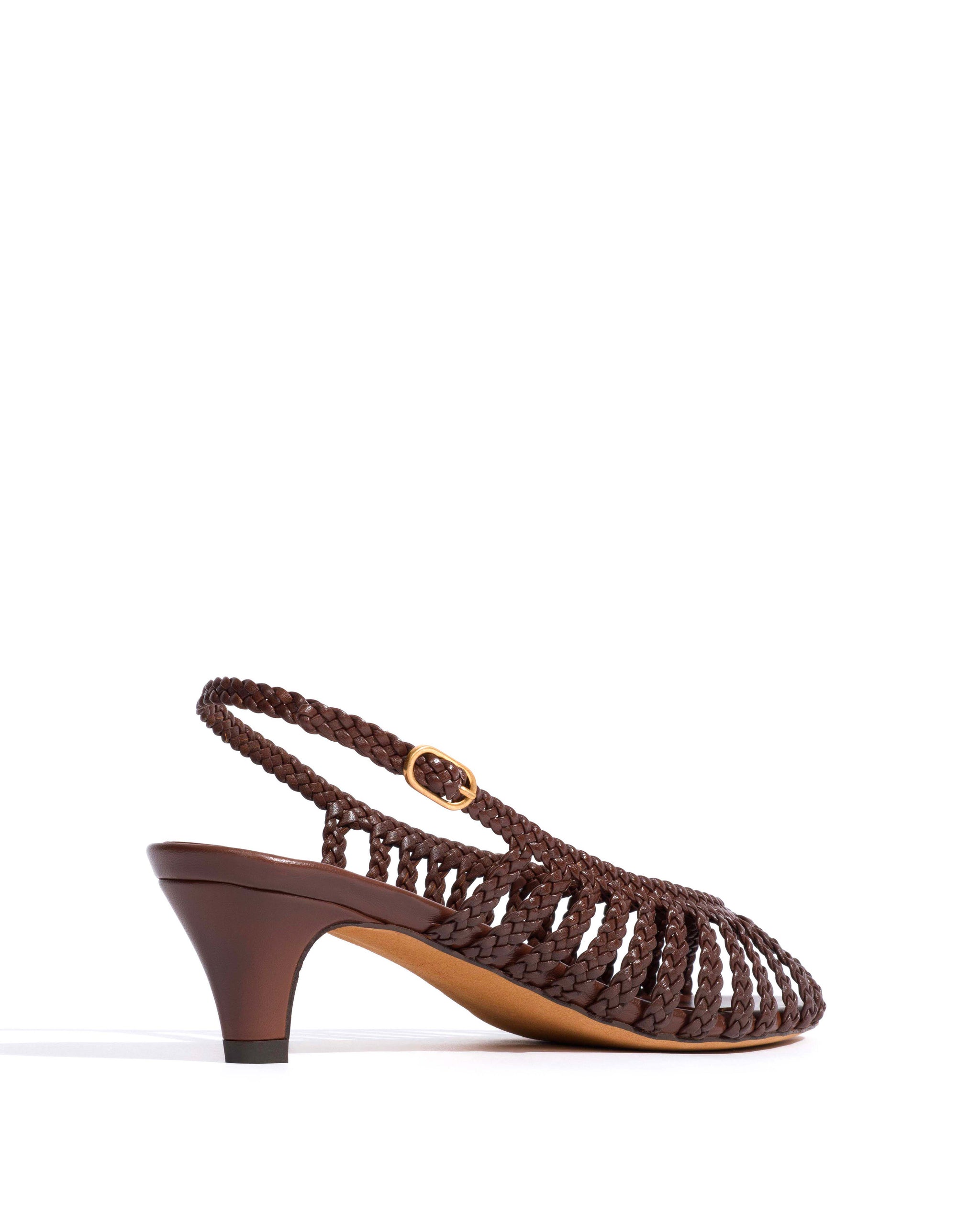 Carminho 40 stiletto hand-braided Hand-braided leather Chocolate - Anonymous Copenhagen Heels