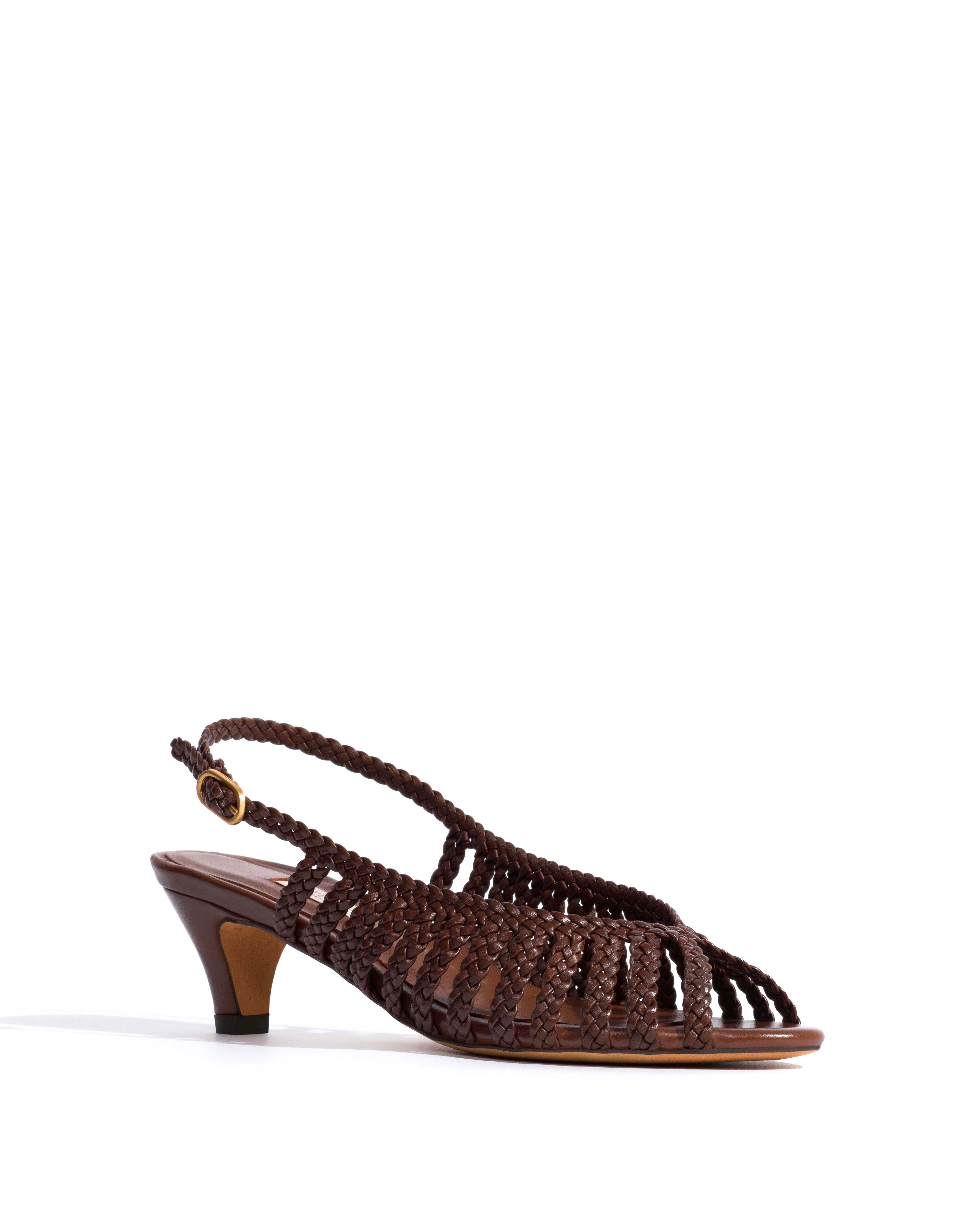 Carminho 40 hand-braided Hand-braided leather Chocolate