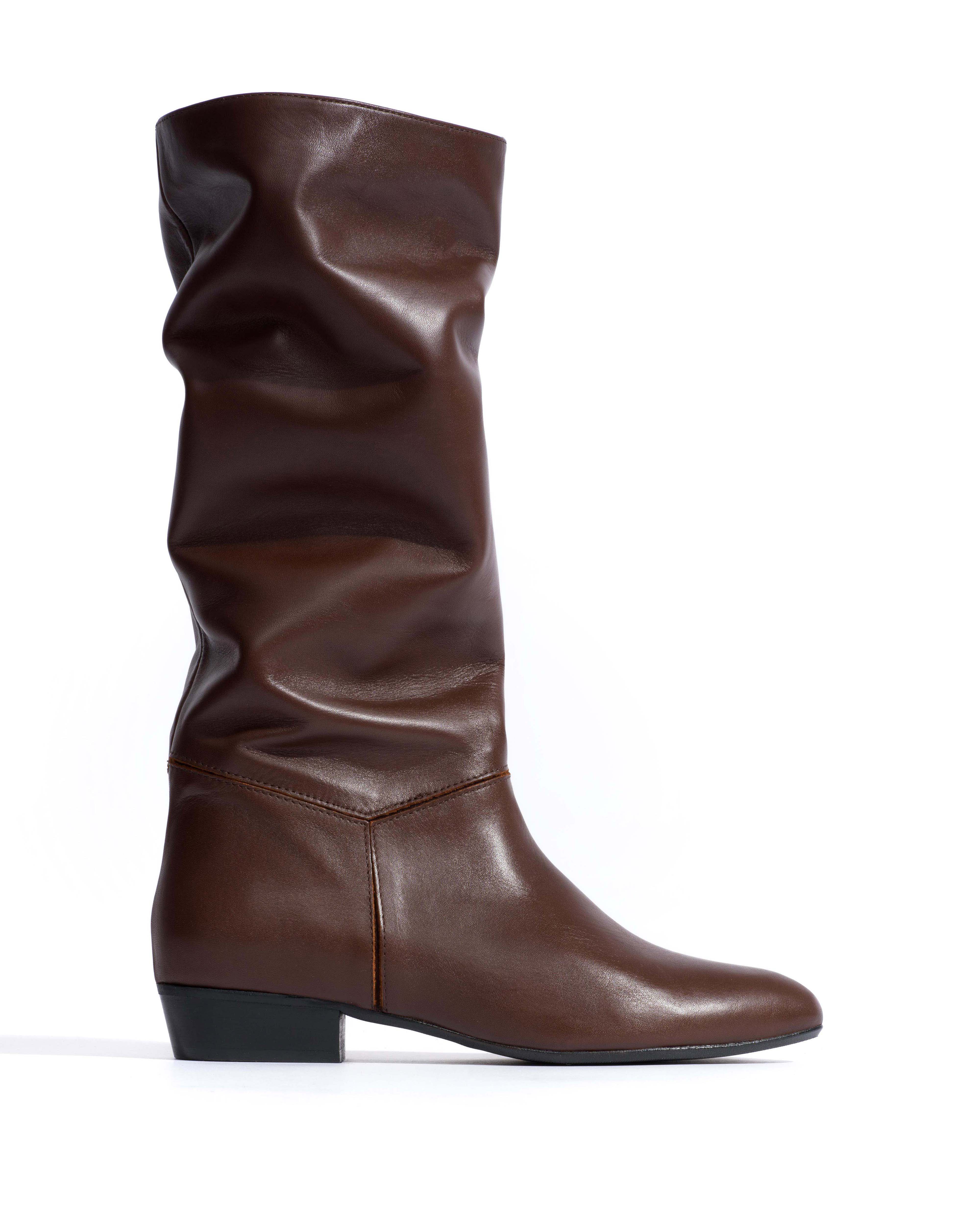 Jasmina 20 Soft calf & suede leather Chocolate