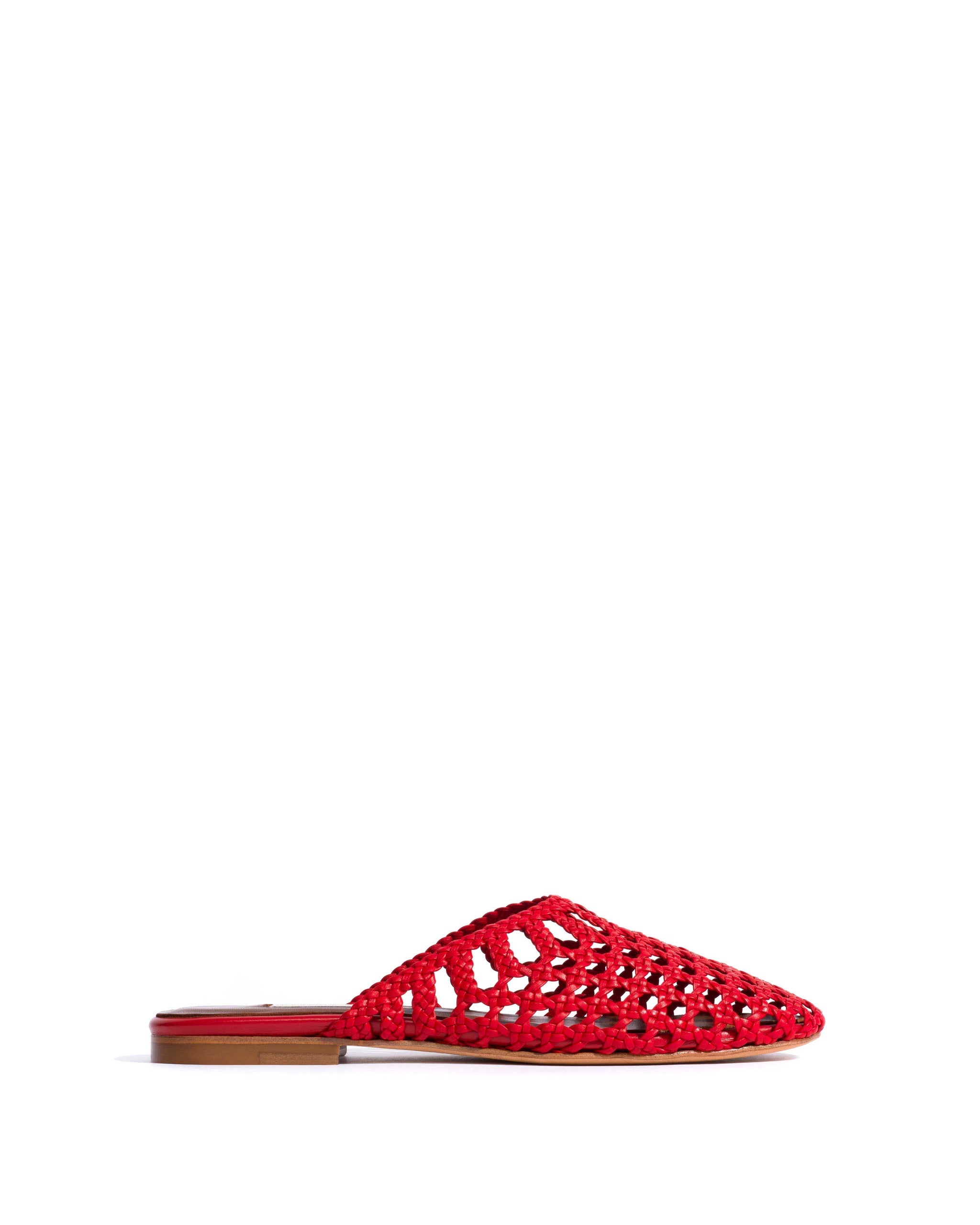 Sabrina 10 hand-braided leather Ruby red - 