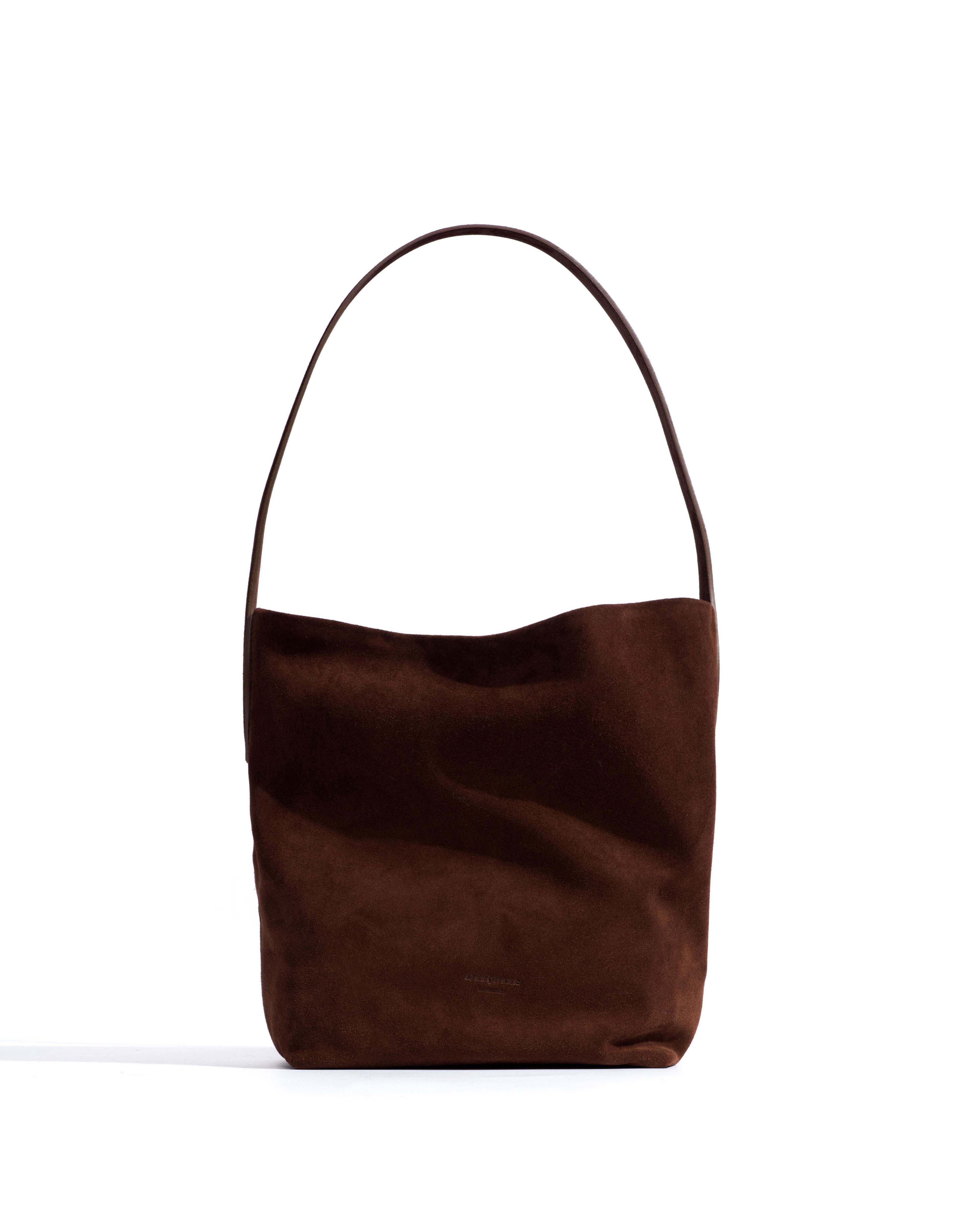 Versa slouchy petite bag Calf suede Chocolate