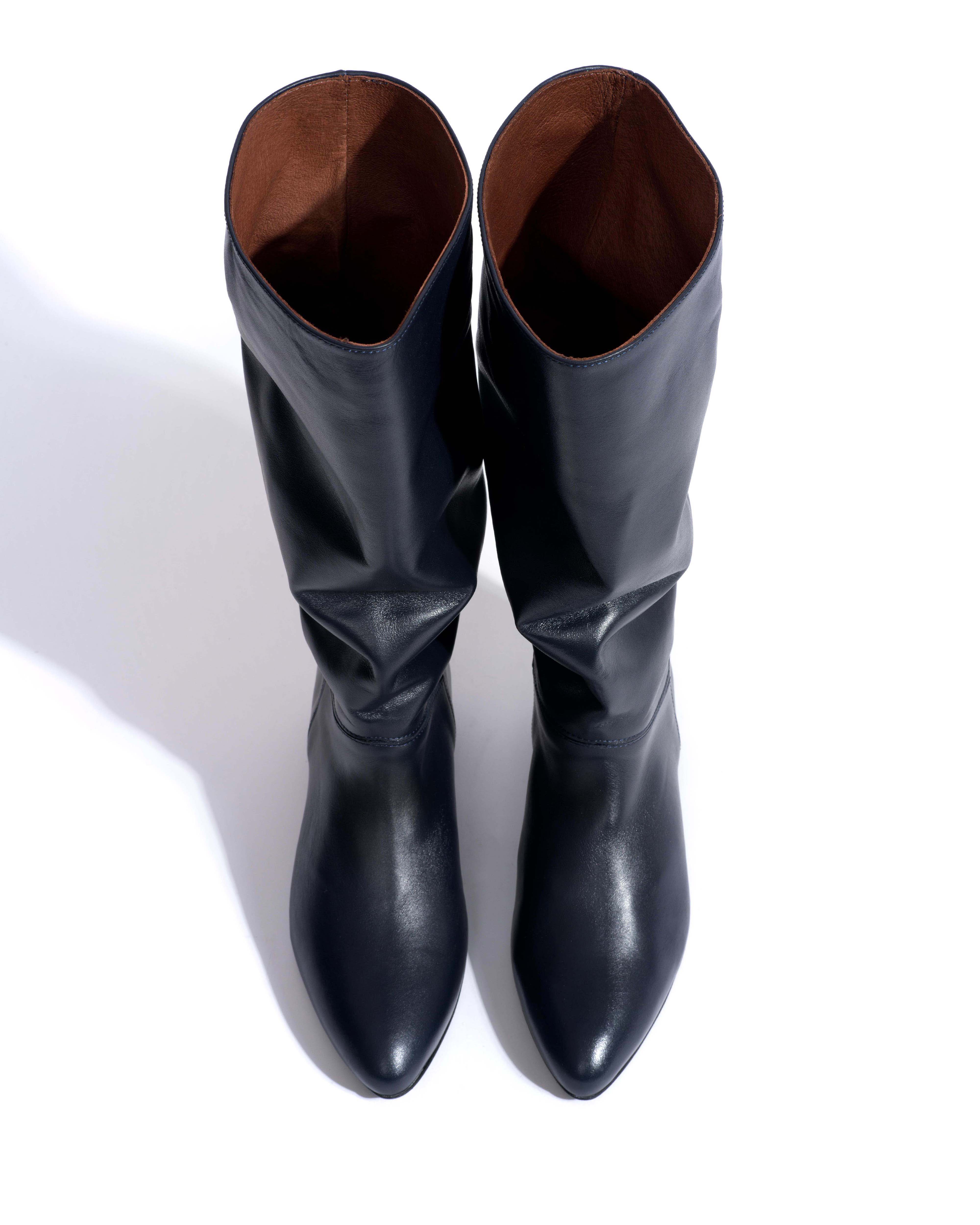 Jasmina 20 Soft calf & suede leather Dark blue & ink blue