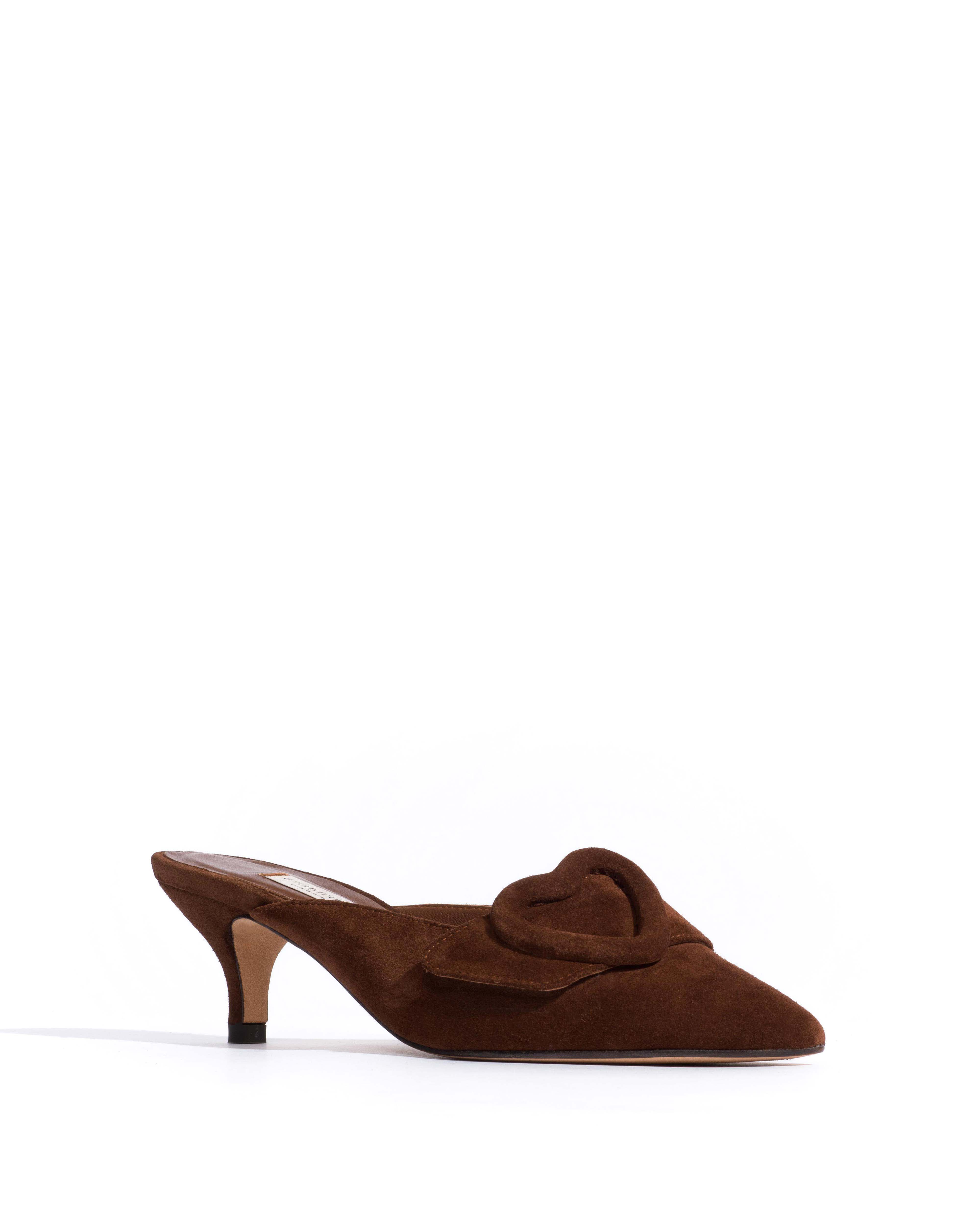 Shila 50 kitten Calf suede Chocolate