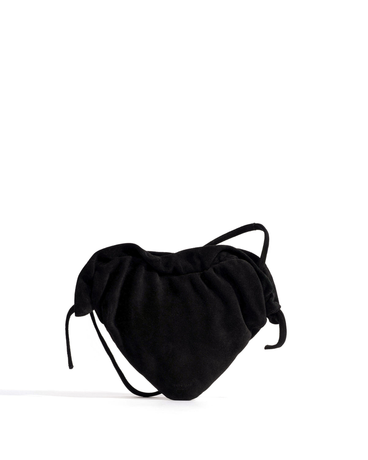 Zally classic heart bag Calf suede Black