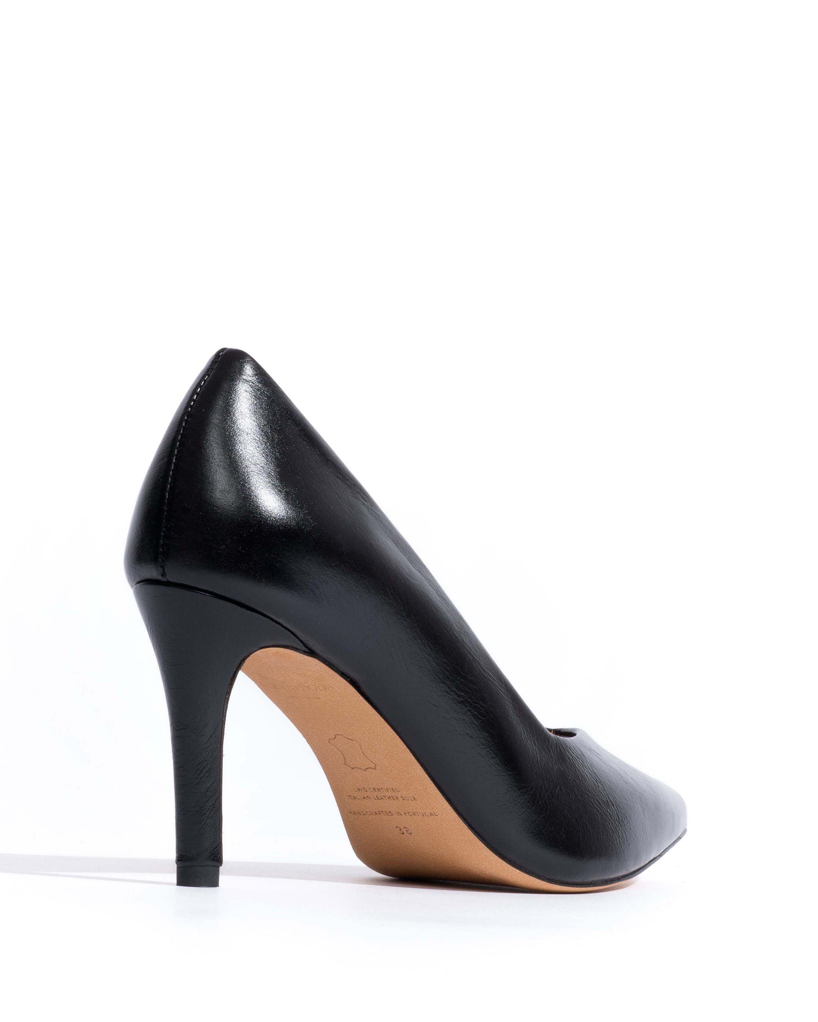 Trini 75 Crinkled polished goat Black - Anonymous Copenhagen Heels