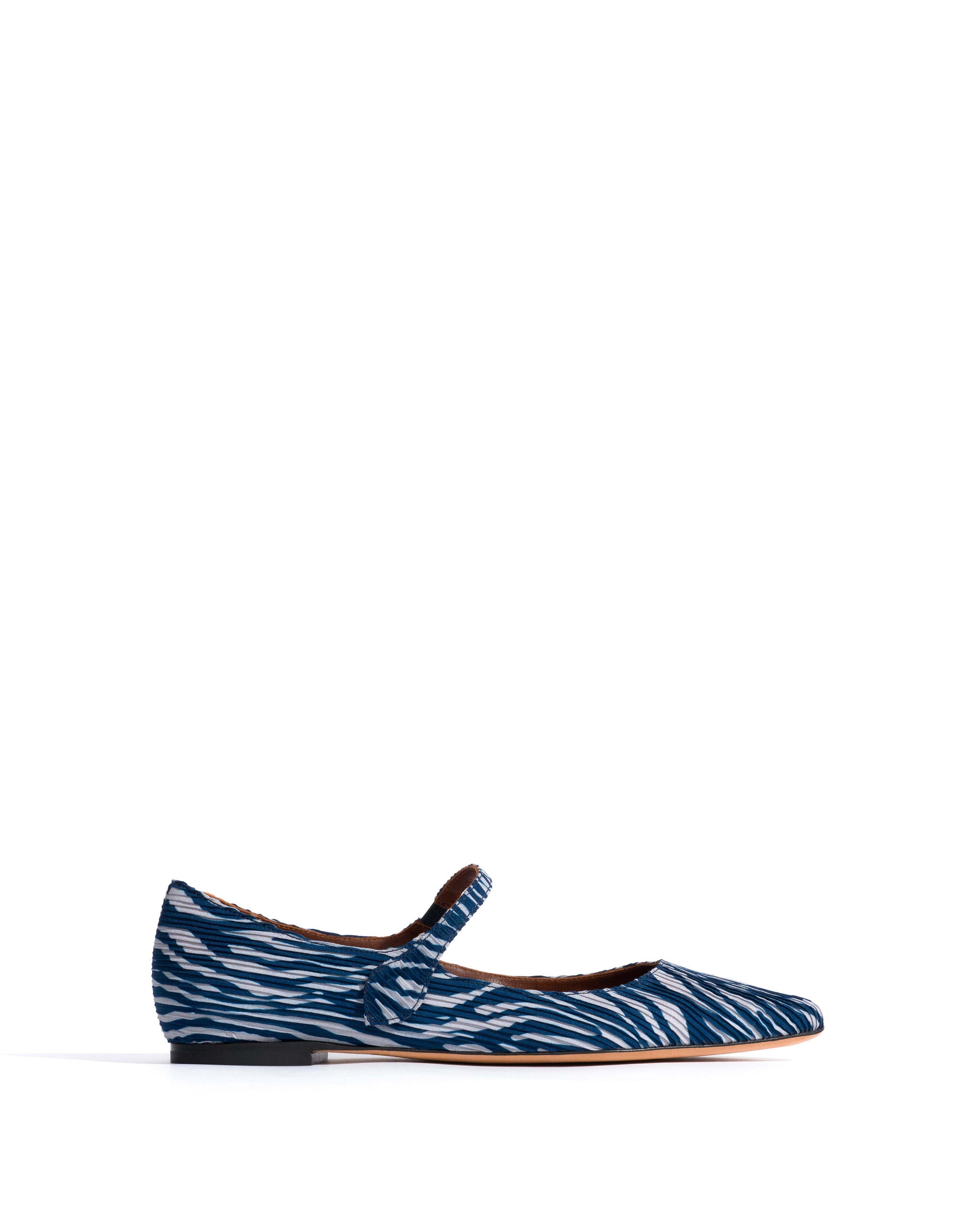 Fifi Pleated zebra Blue shades - Anonymous Copenhagen Shoes