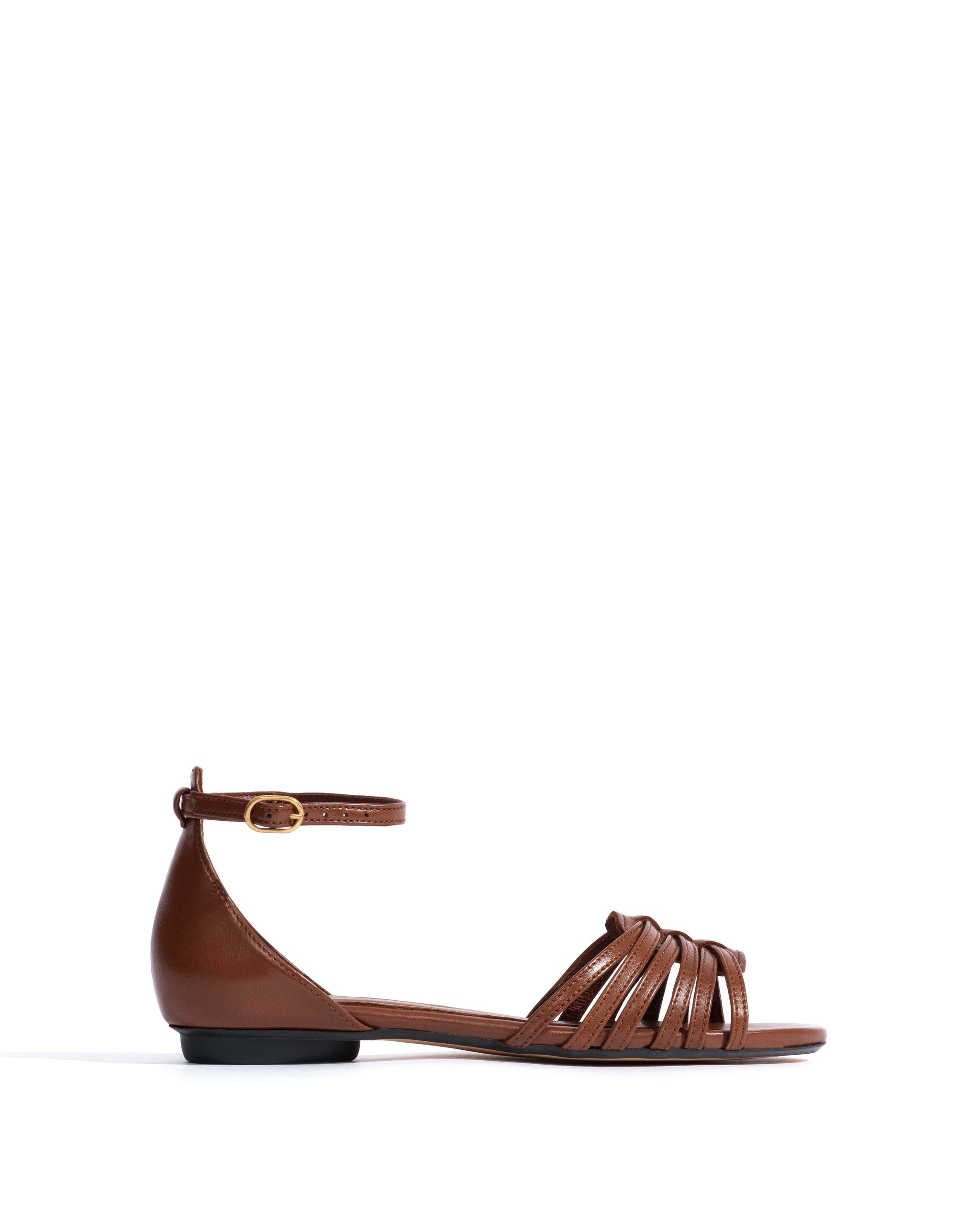 Mareike 10 Shiny lamb Chocolate - Anonymous Copenhagen Flat sandals