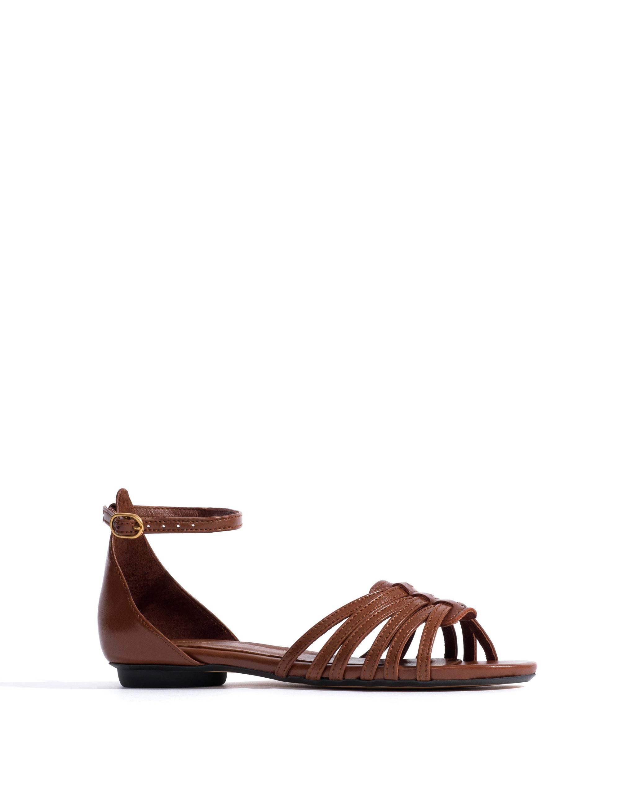 Mareike 10 Shiny lamb Chocolate - Anonymous Copenhagen Flat sandals