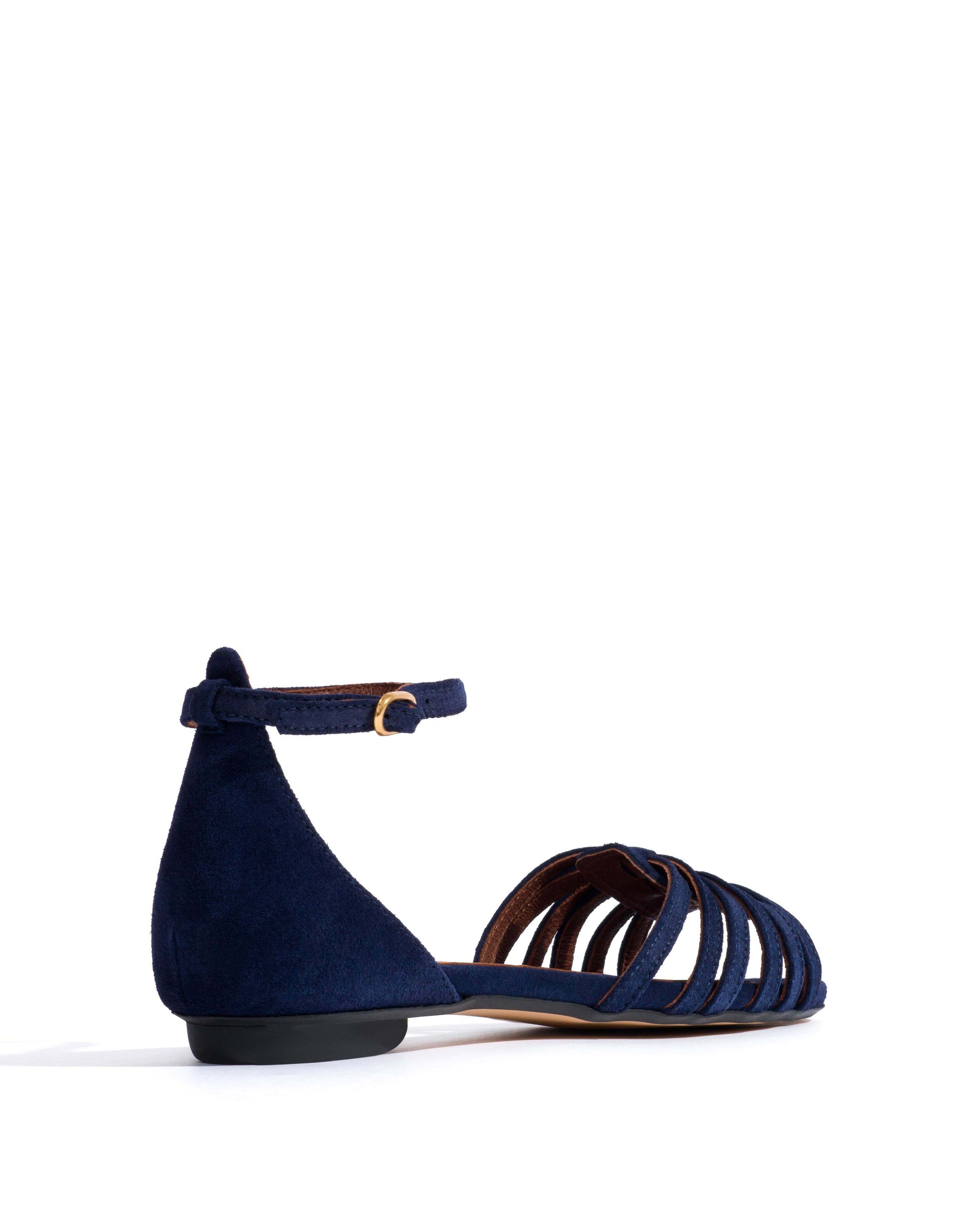 Mareike 10 Calf suede Ink blue - Anonymous Copenhagen Flat sandals