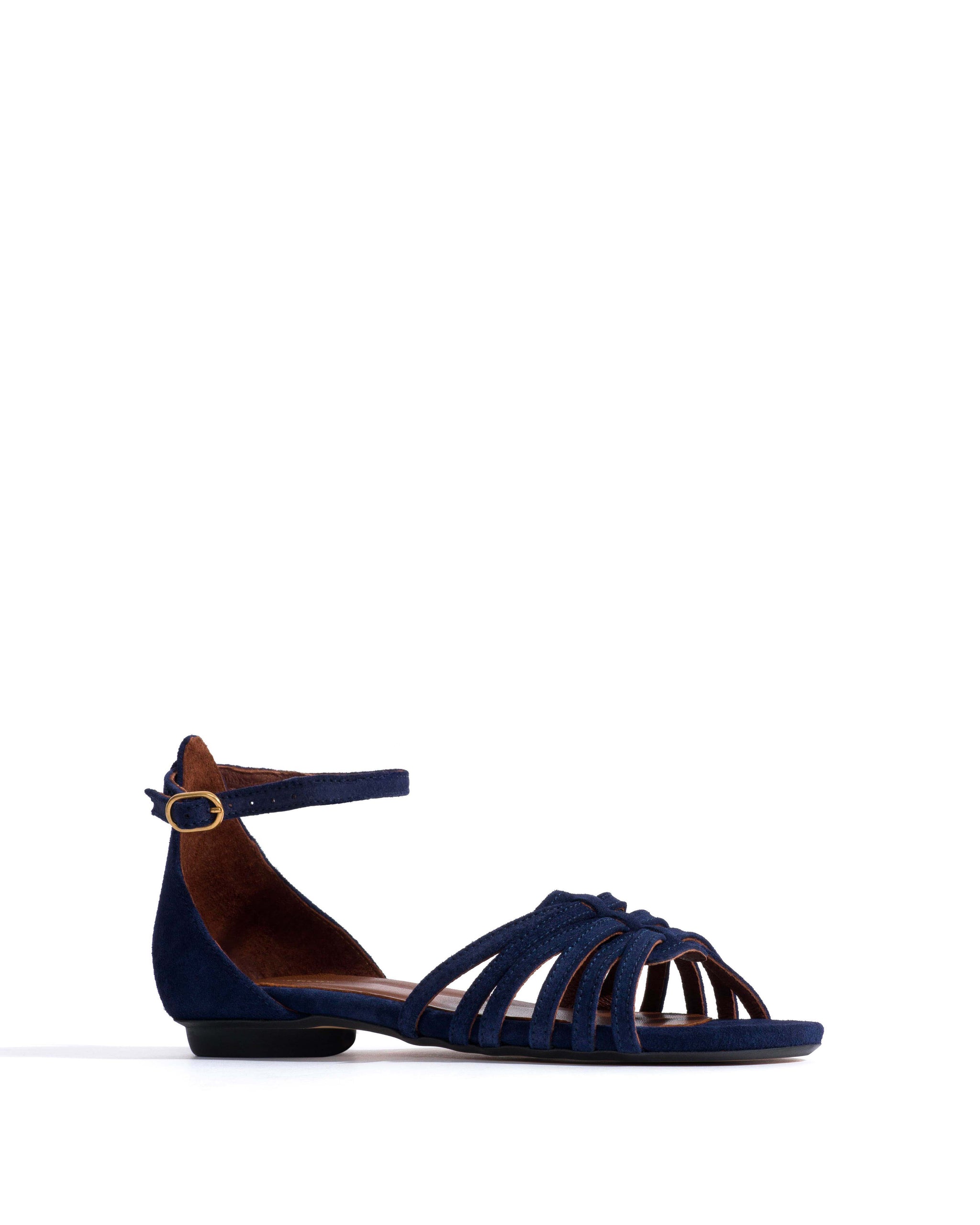 Mareike 10 Calf suede Ink blue - Anonymous Copenhagen Flat sandals