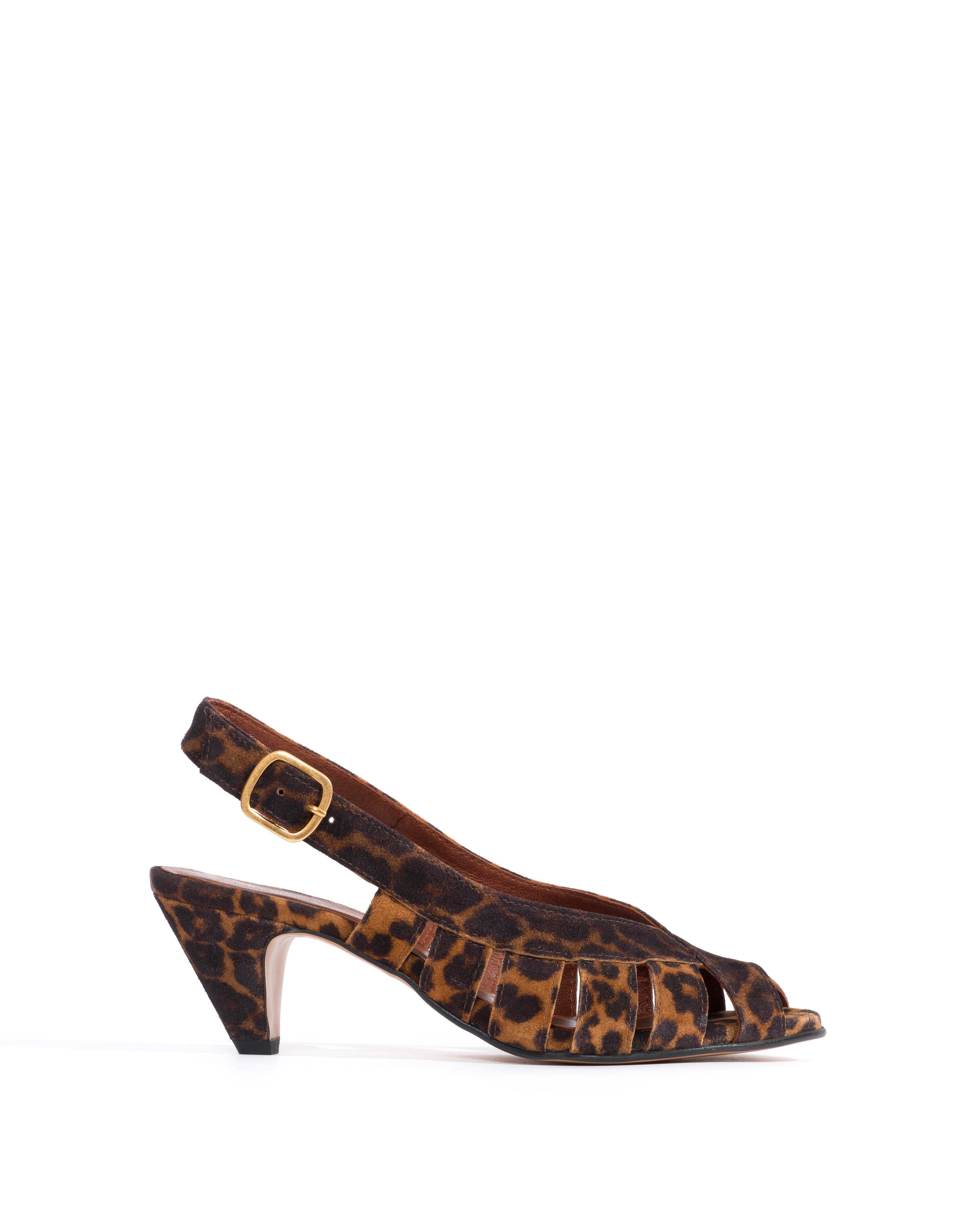 Sophie 50 stiletto Calf suede print Leopard