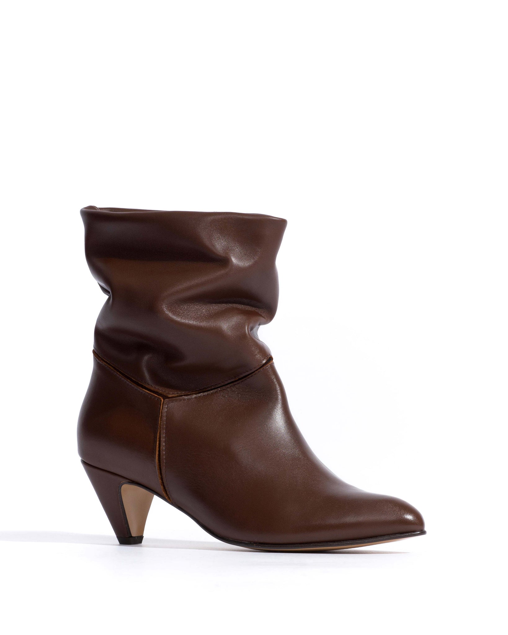 Jassi 50 stiletto Soft calf & suede leather Chocolate