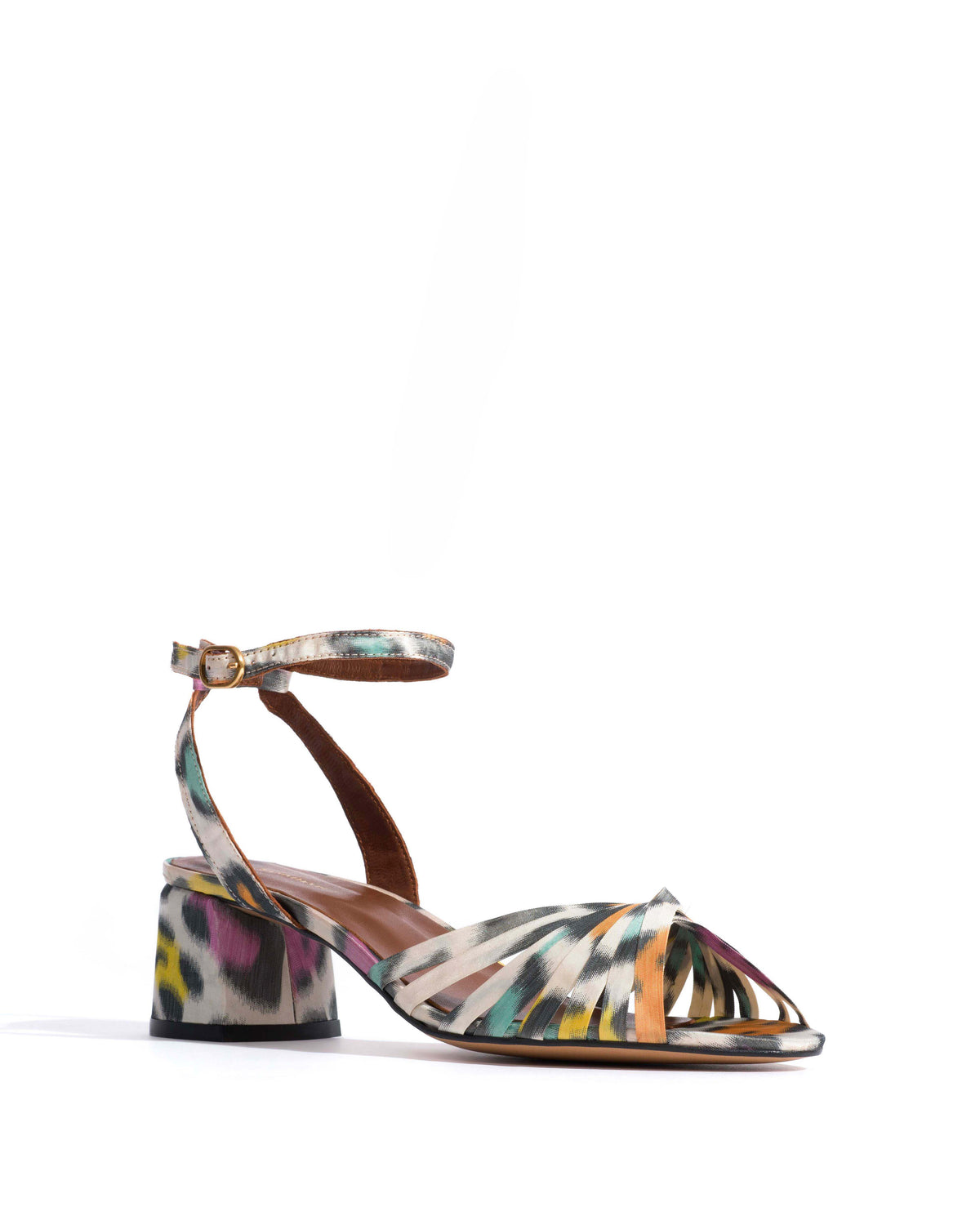 Margriet Satin print Multicolor leopard