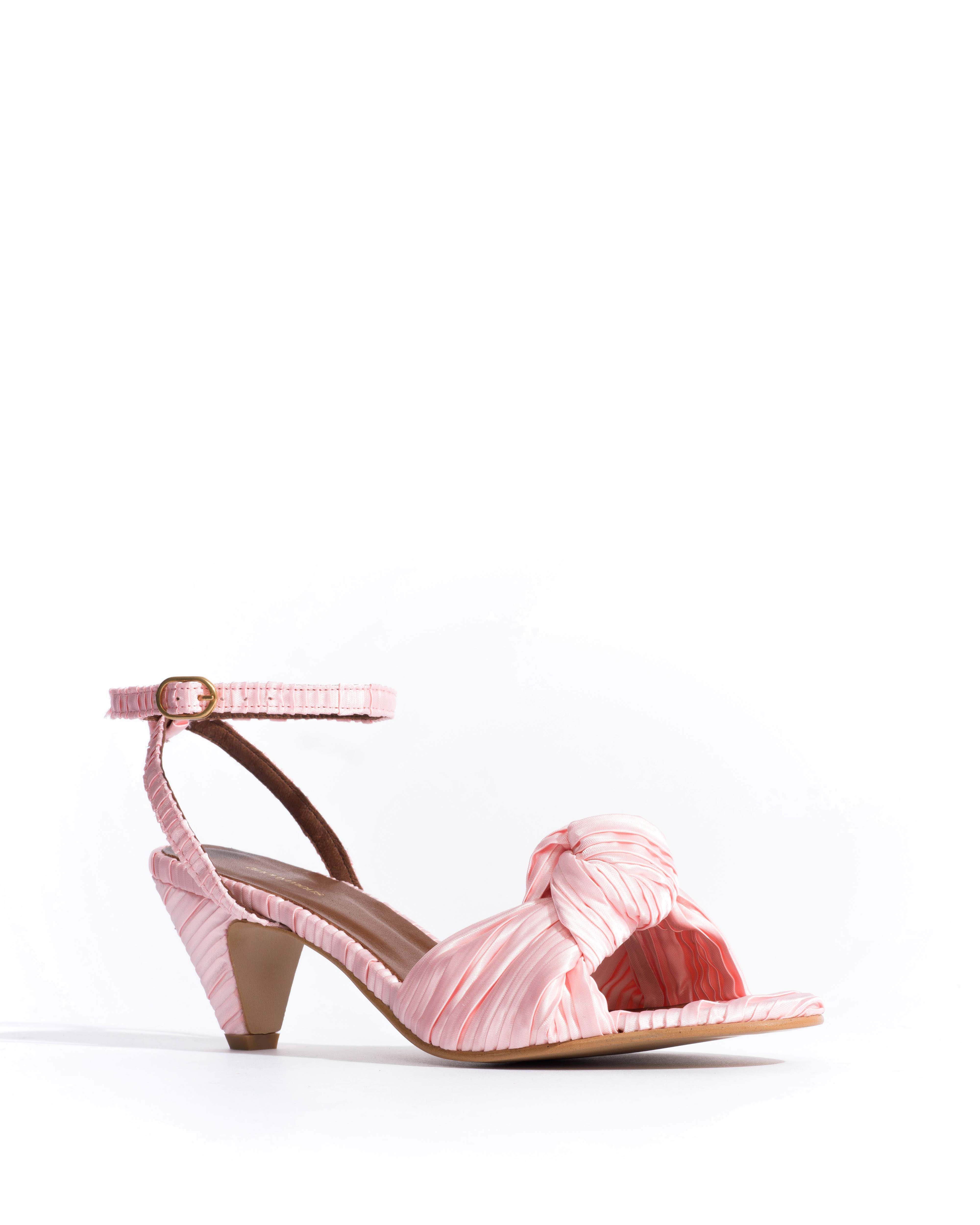 Aliza 50 stiletto Pleated satin Dreamy pink