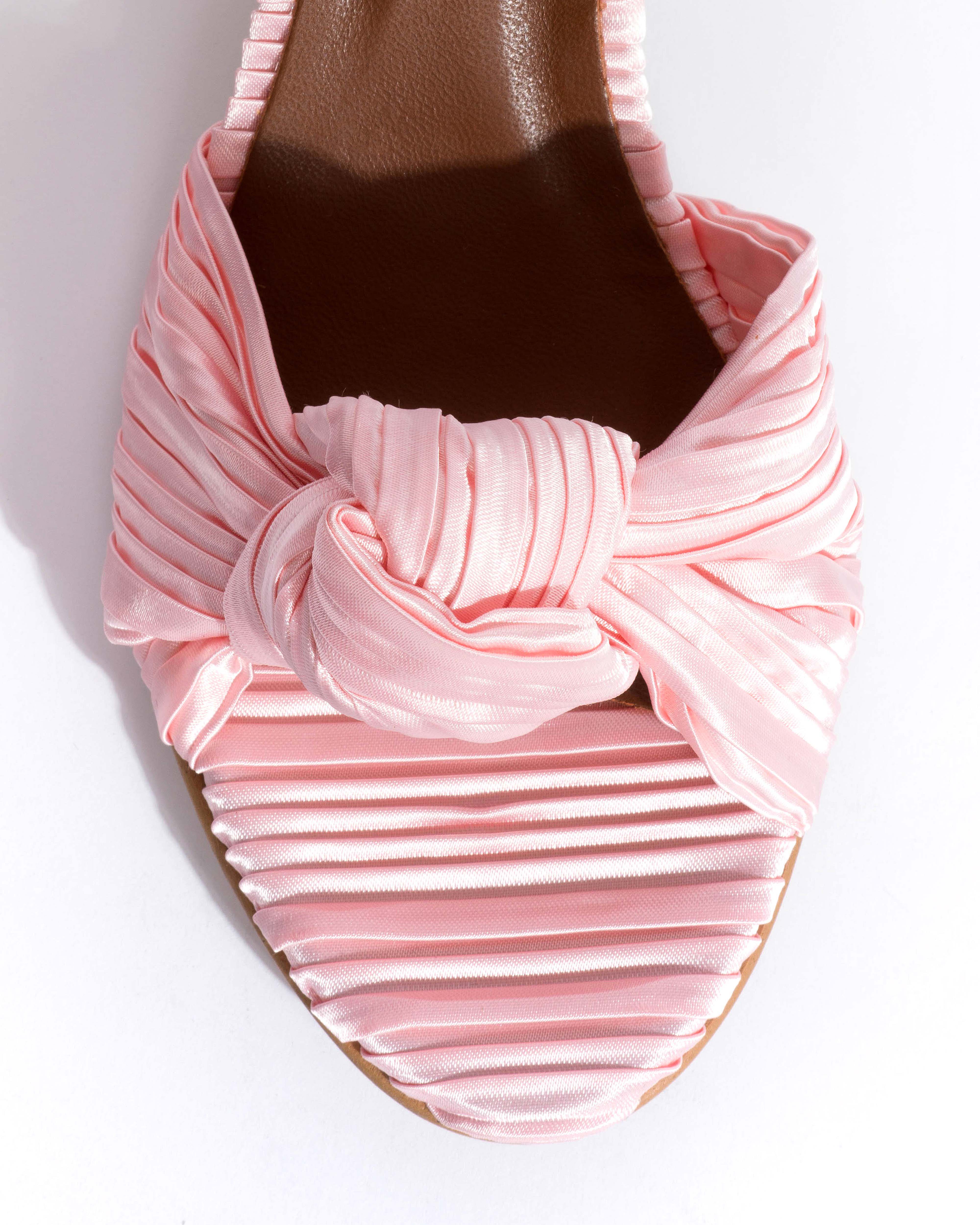Aliza 50 stiletto Pleated satin Dreamy pink