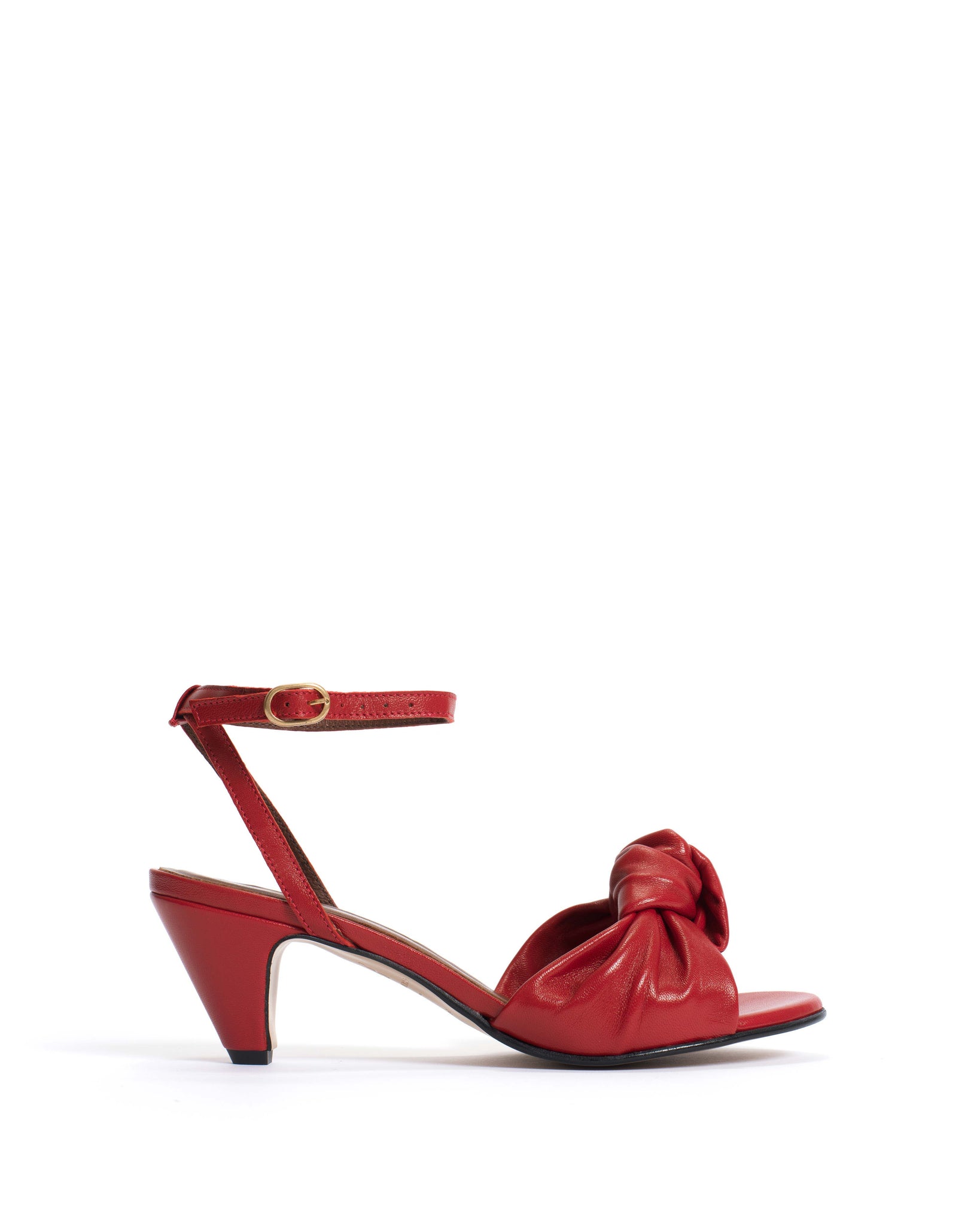 Aliza 50 stiletto Shiny lamb Ruby red - Anonymous Copenhagen