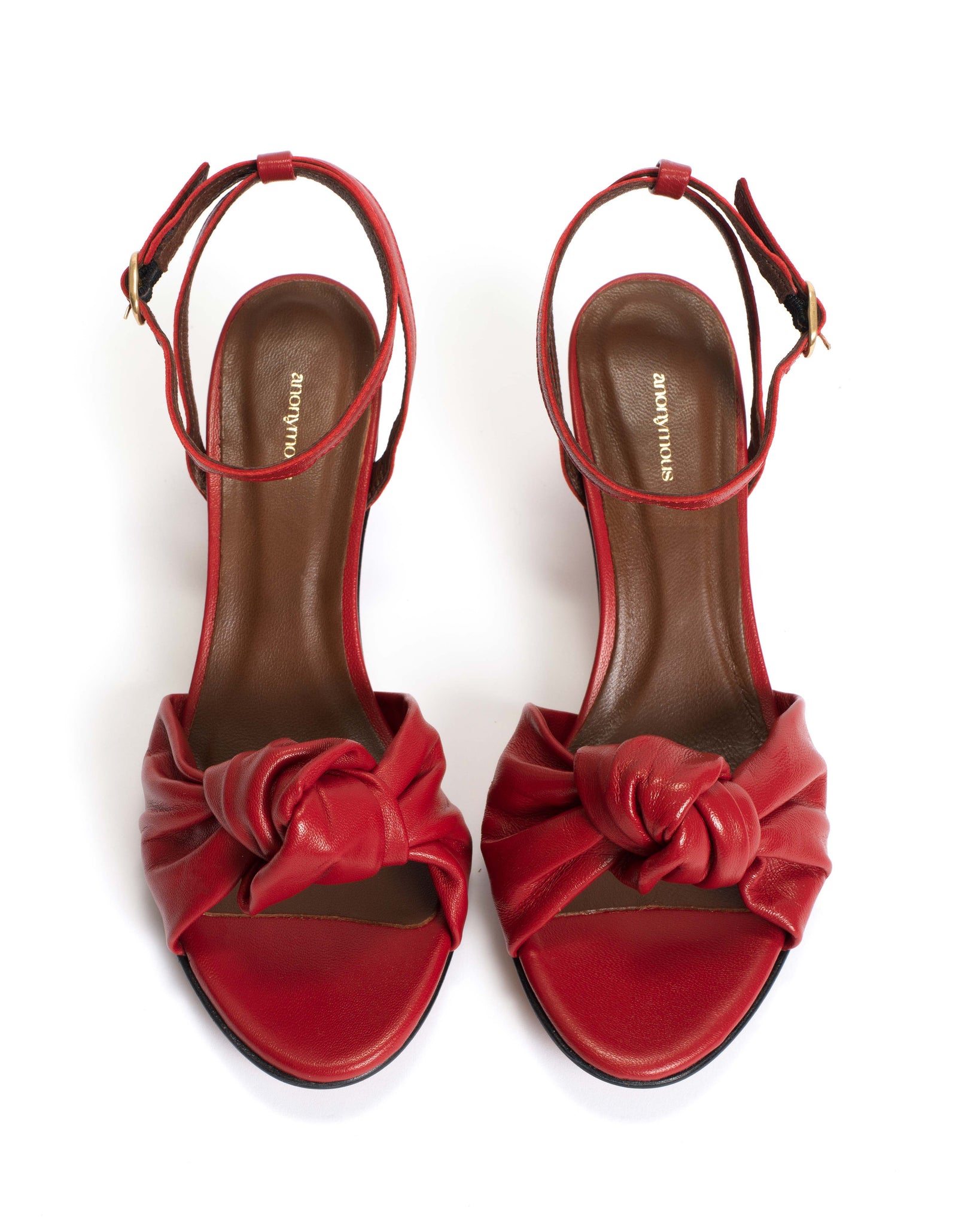 Aliza 50 stiletto Shiny lamb Ruby red - Anonymous Copenhagen