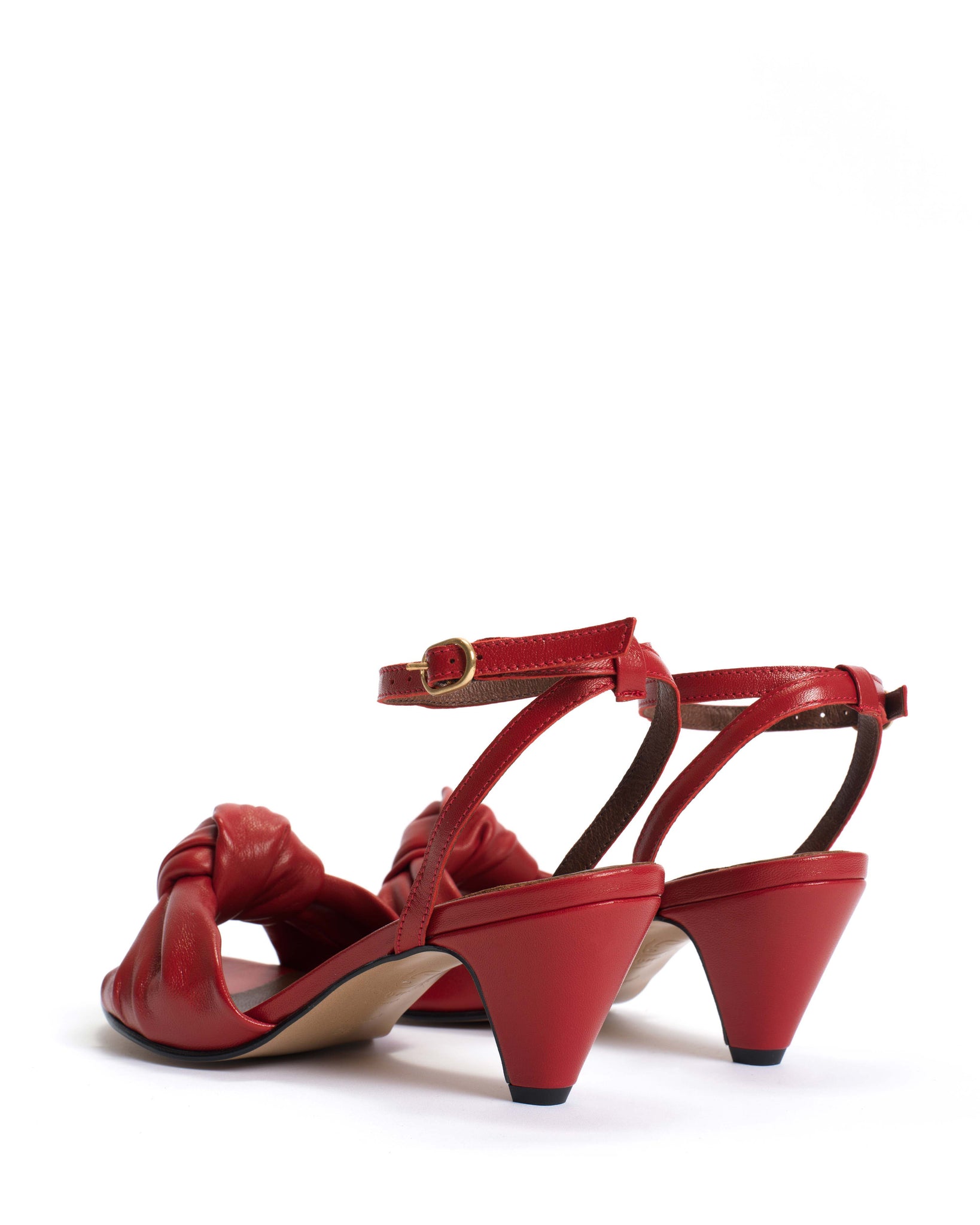 Aliza 50 stiletto Shiny lamb Ruby red - Anonymous Copenhagen