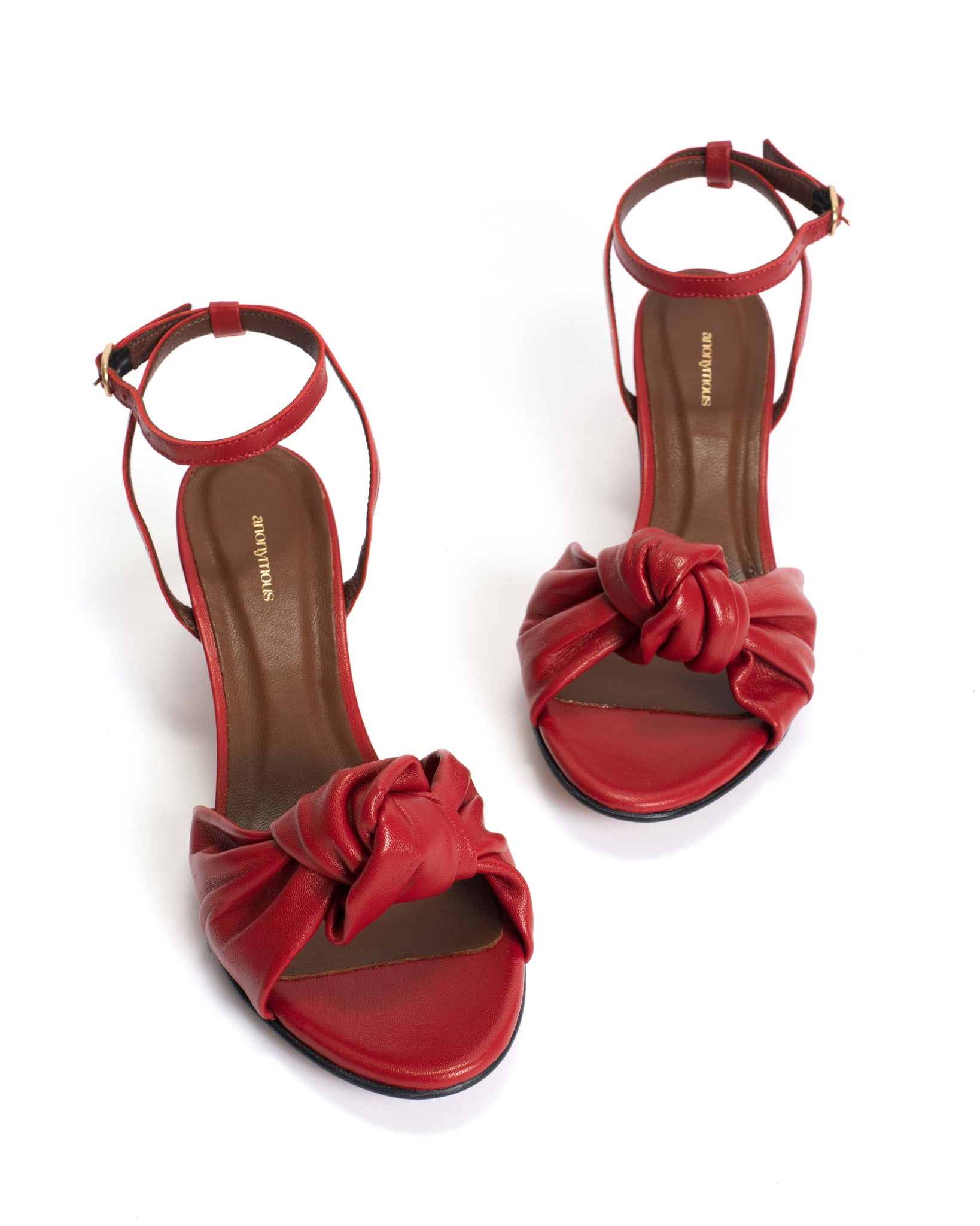 Aliza 50 stiletto Shiny lamb Ruby red - Anonymous Copenhagen